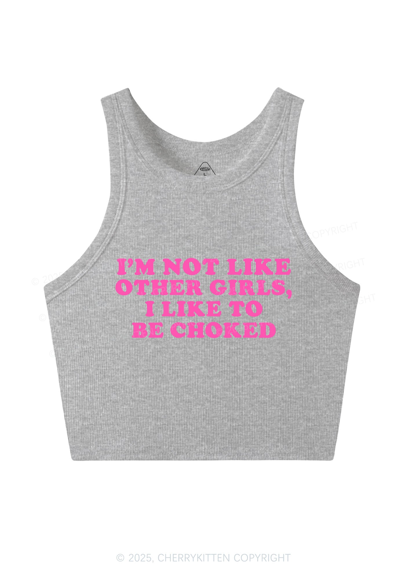 I Like To Be Choked Y2K Crop Tank Top Cherrykitten