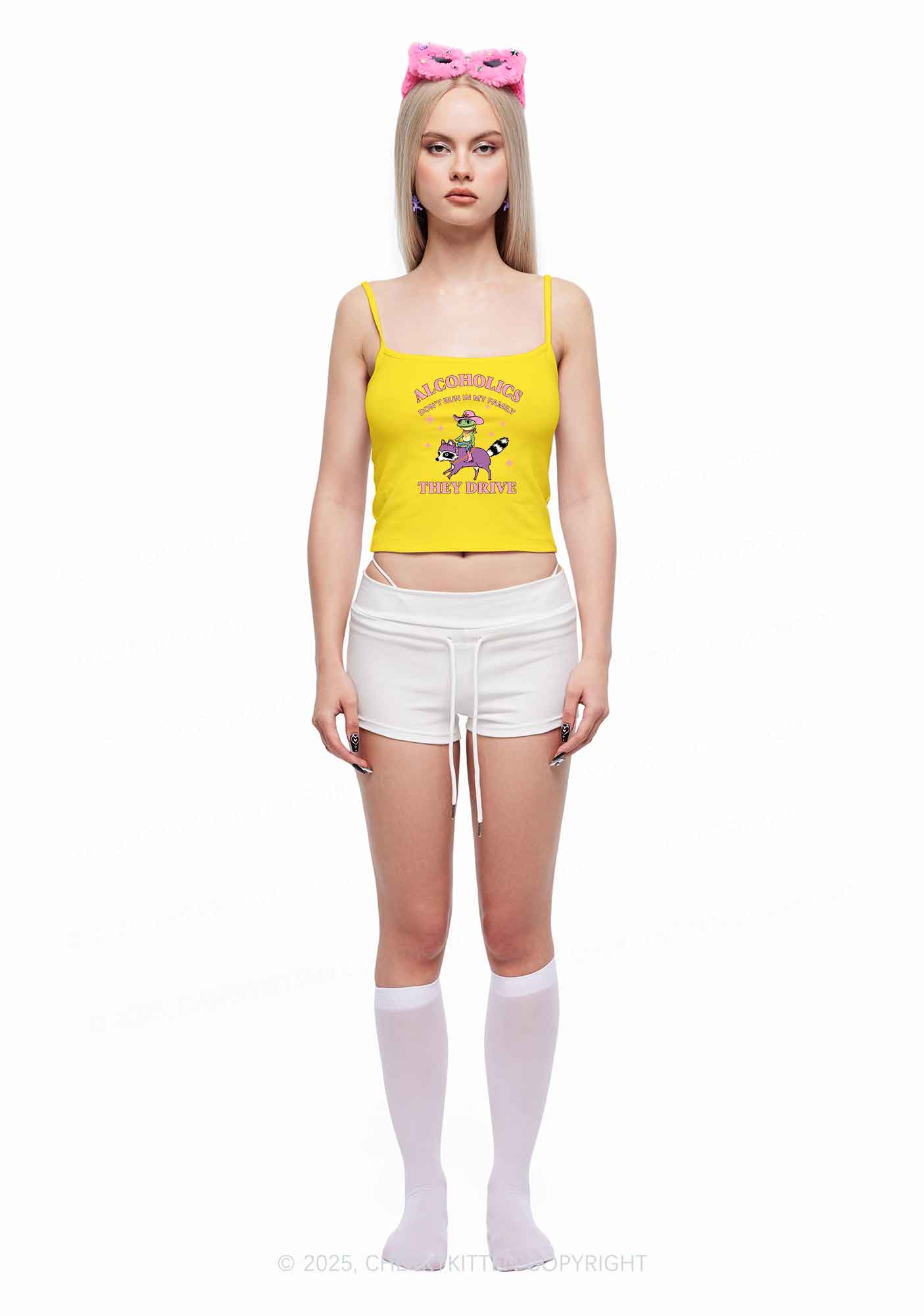 Alcoholics Drive Y2K Spaghetti Strap Cami Cherrykitten