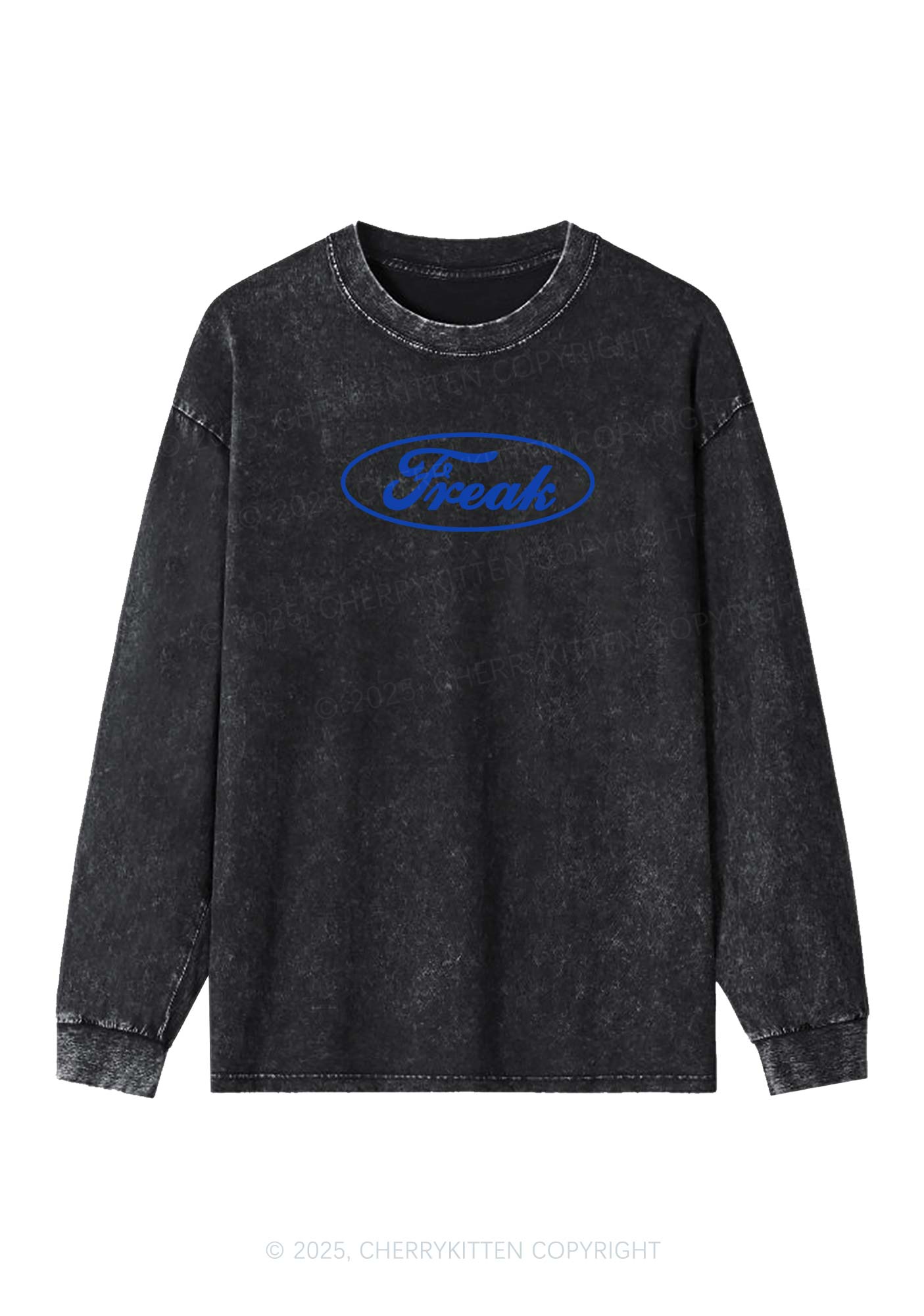 Oval Freak Y2K Washed Long Sleeves Cherrykitten