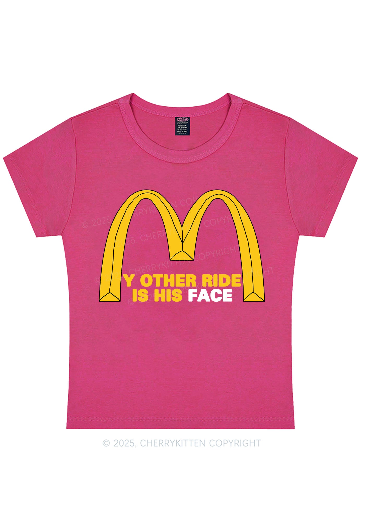 Ride His Face Y2K Baby Tee Cherrykitten
