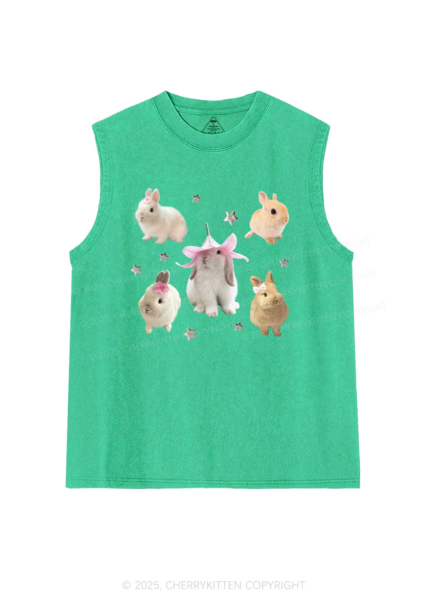 Lovely Rabbits Y2K Washed Muscle Tank Cherrykitten