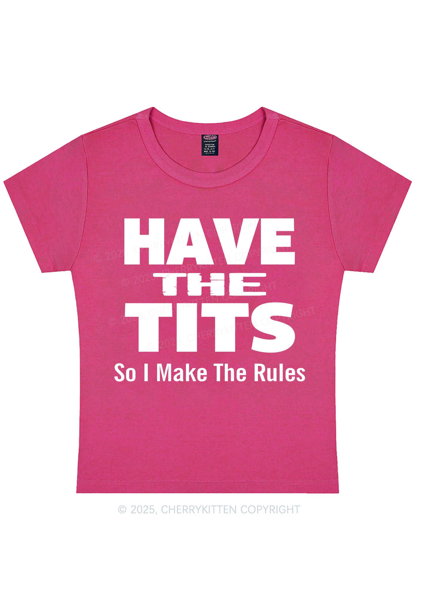 I Make Rules Y2K Baby Tee Cherrykitten