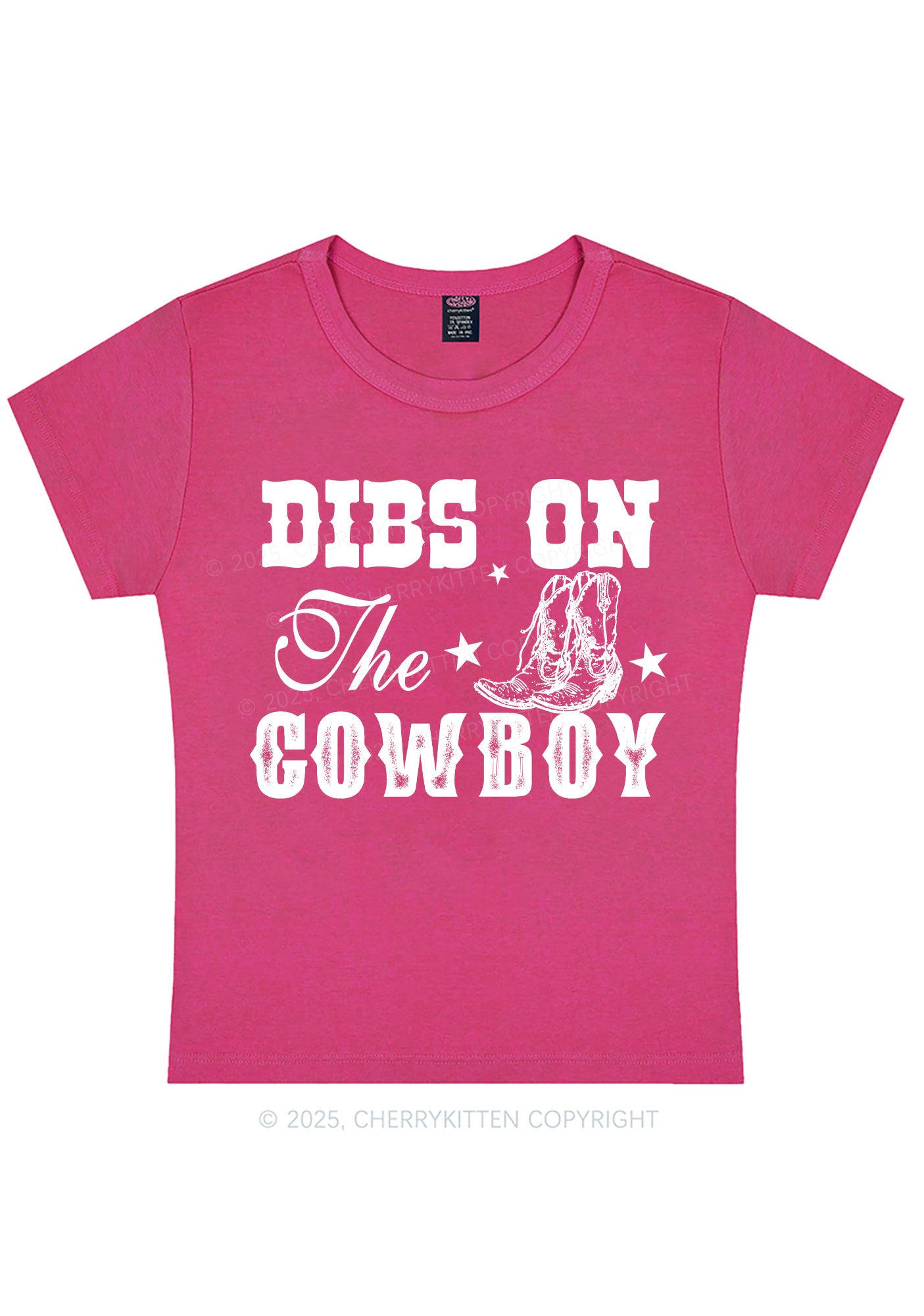 Dibs On The Cowboy Y2K Baby Tee Cherrykitten