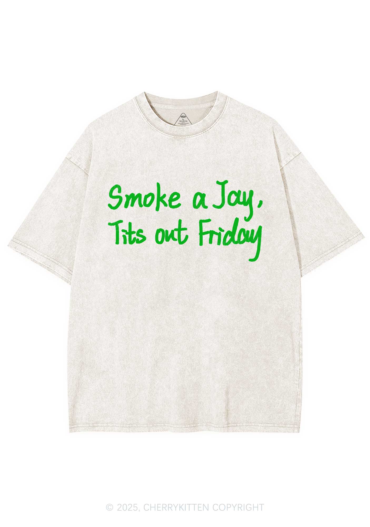 Smoke A Jay Y2K Shirts Washed Tee Cherrykitten