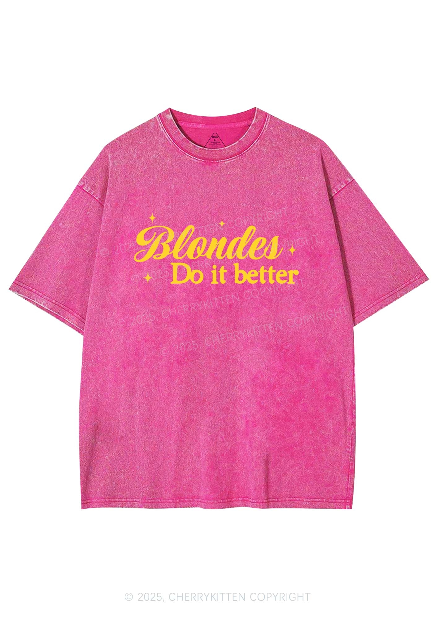 Blondes Do It Better Y2K Shirts Washed Tee Cherrykitten