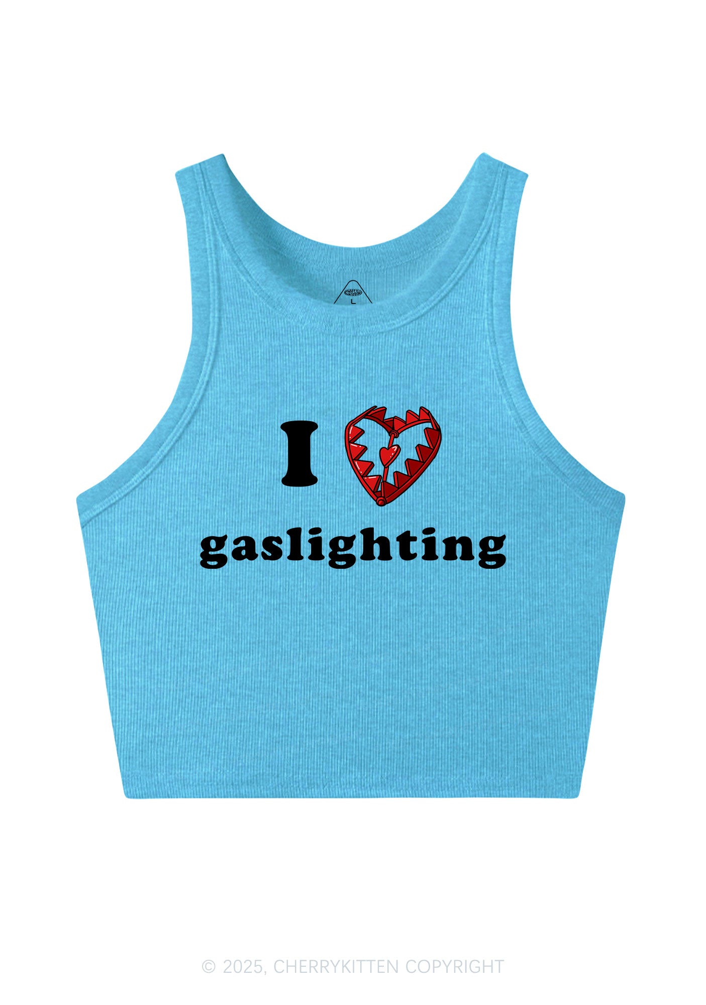 Love Gaslighting Y2K Crop Tank Top Cherrykitten