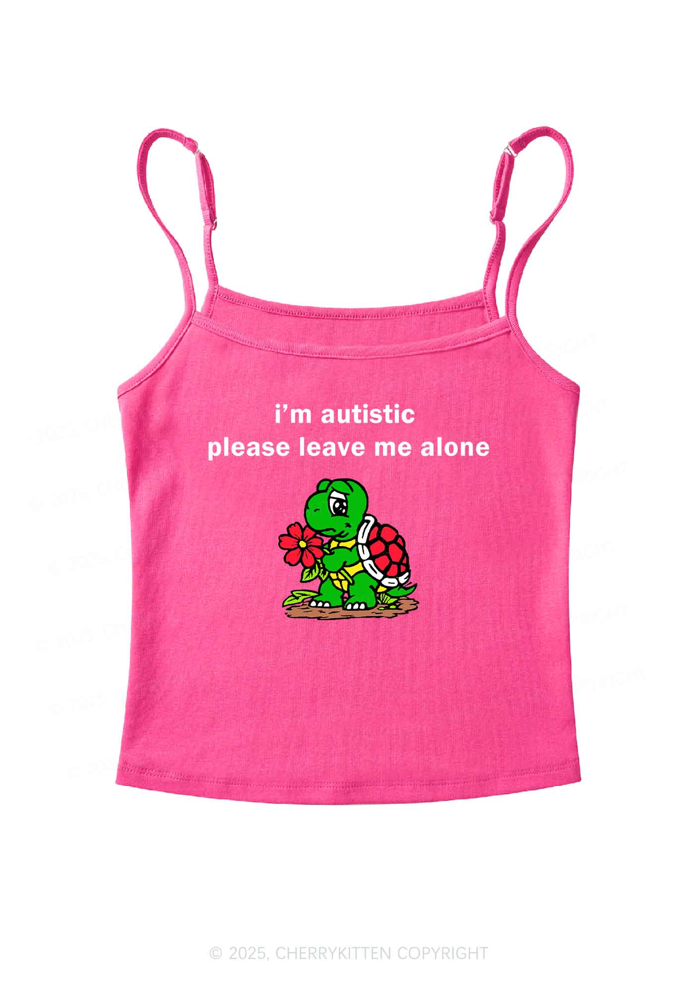 Im Autistic Leave Me Alone Y2K Spaghetti Strap Cami Cherrykitten