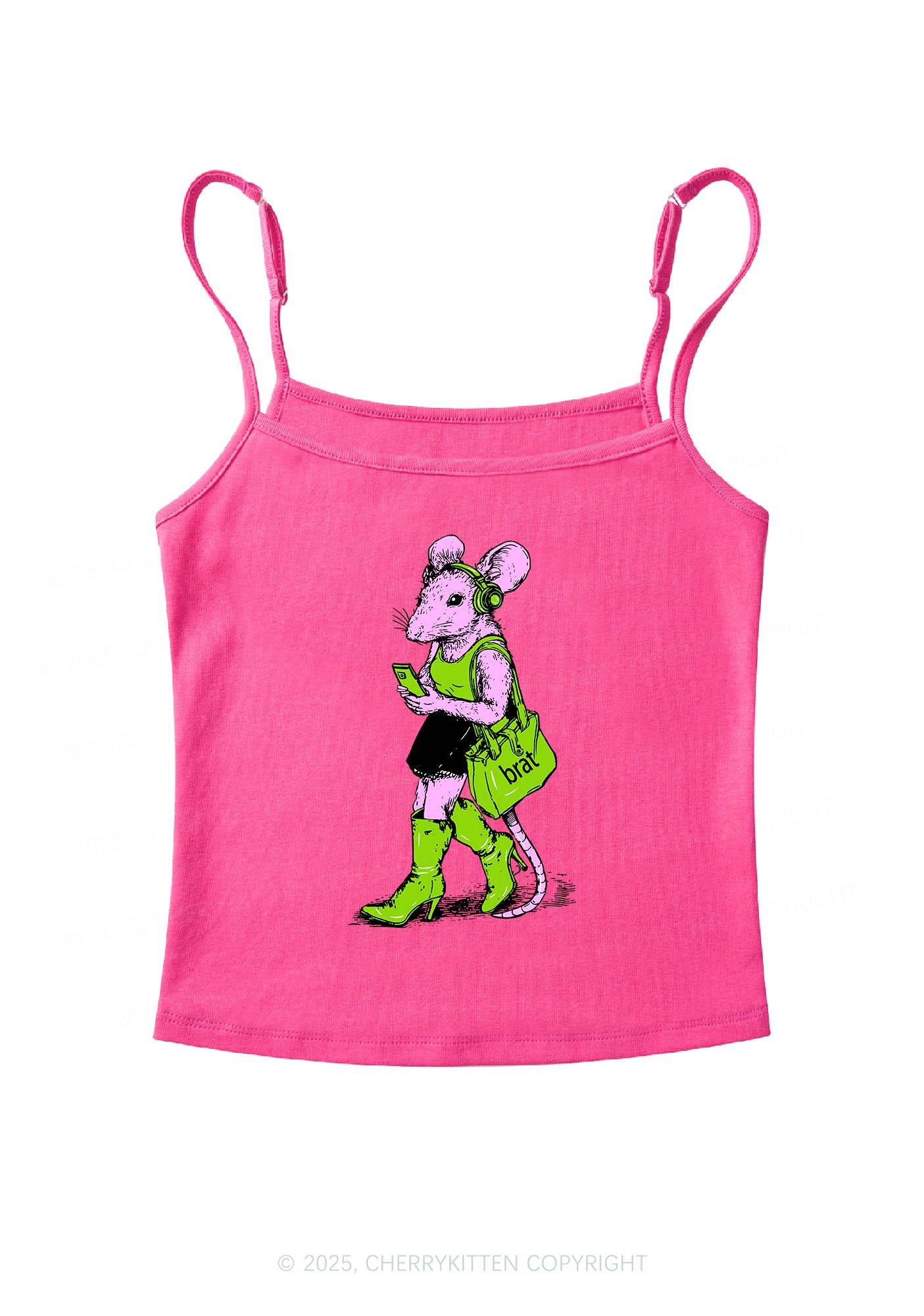 Brat Girl Y2K Spaghetti Strap Cami Cherrykitten