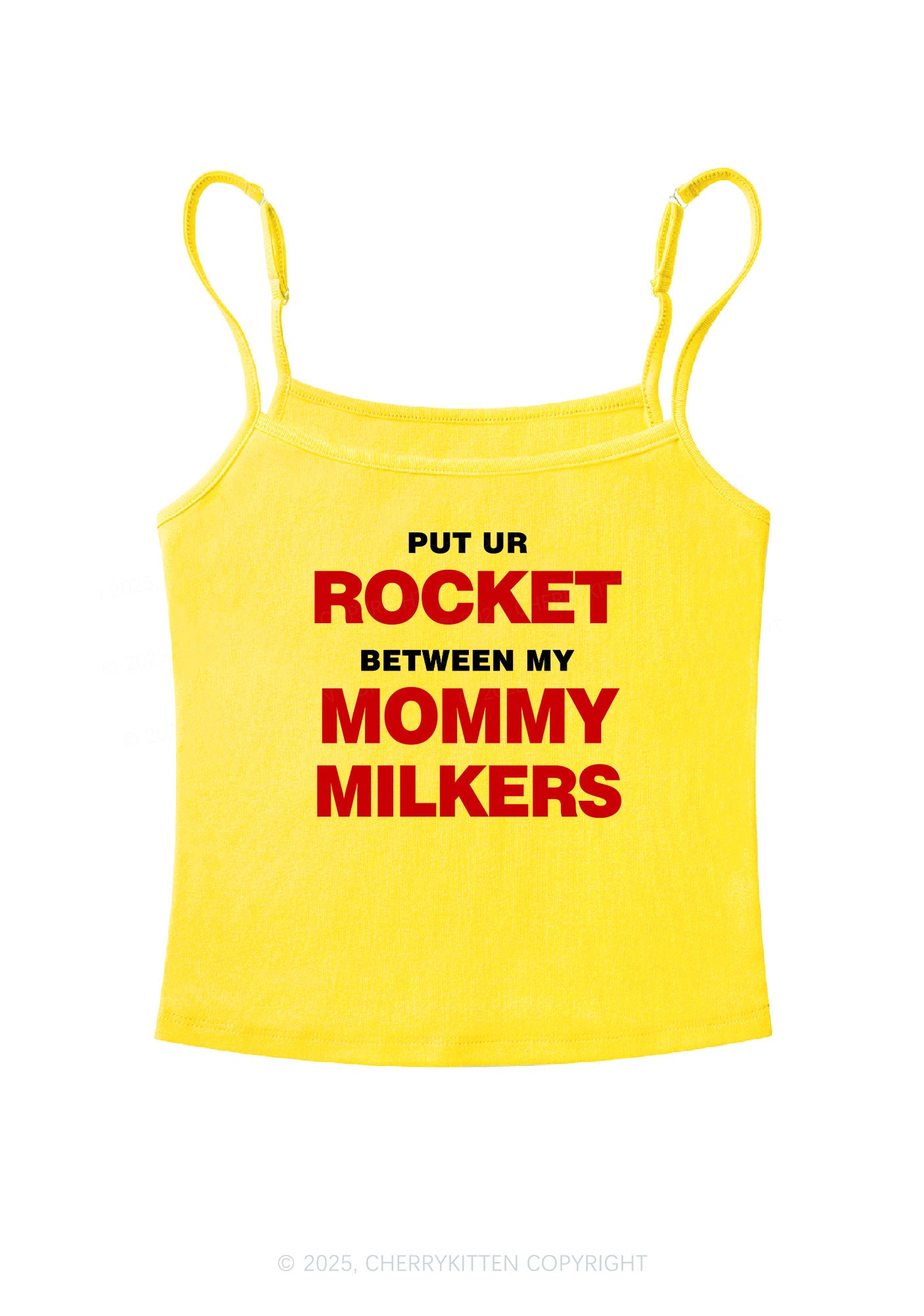 Rocket Mommy Milkers Y2K Spaghetti Strap Cami Cherrykitten