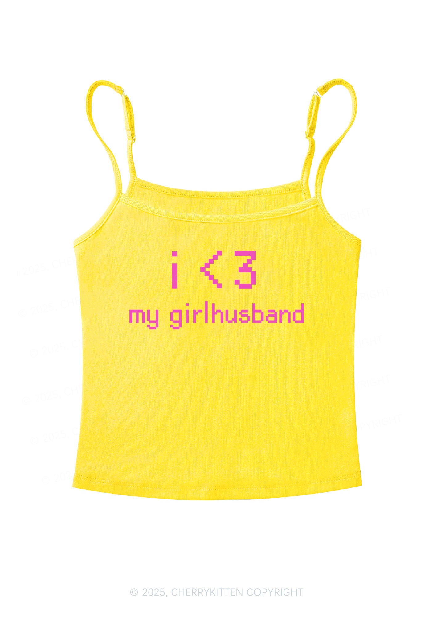 I Love My Girlhusband Y2K Spaghetti Strap Cami Cherrykitten