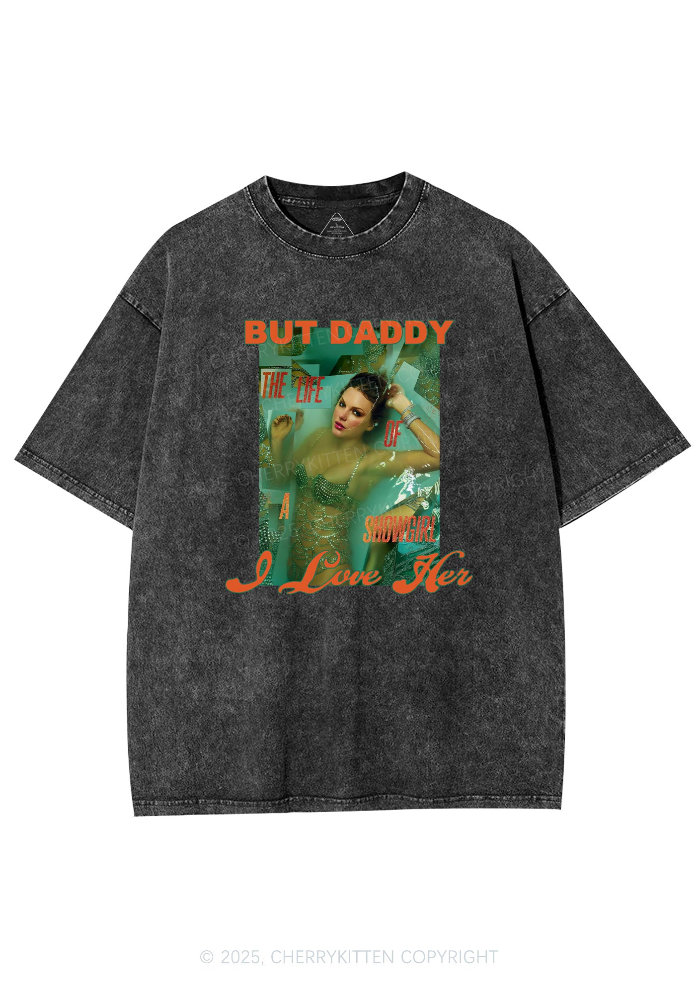 But Daddy Love TS Y2K Shirts Washed Tee Cherrykitten