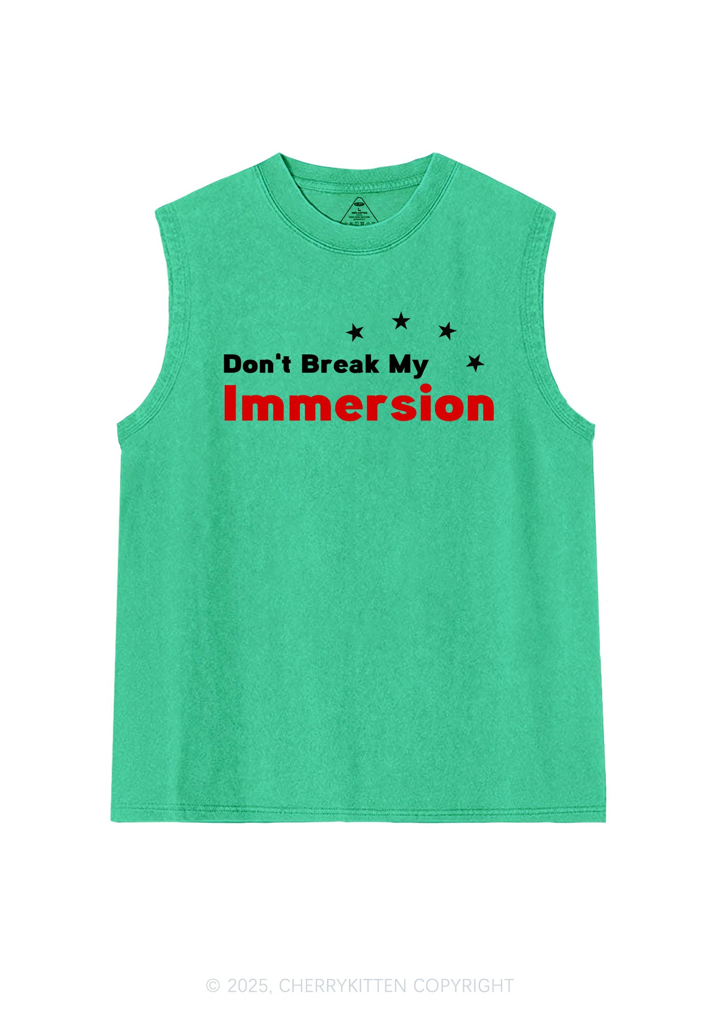 Dont Break My Immersion Y2K Washed Muscle Tank Cherrykitten