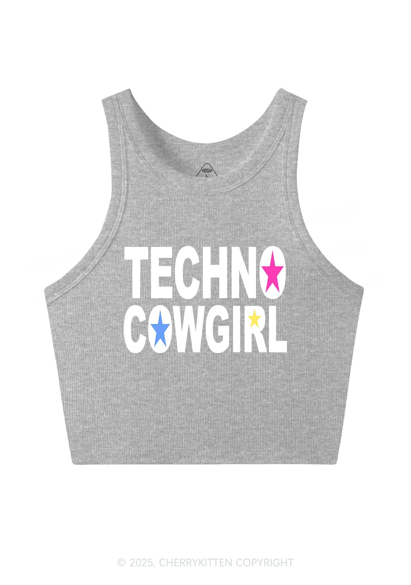 Techno Cowgirl Y2K Crop Tank Top Cherrykitten