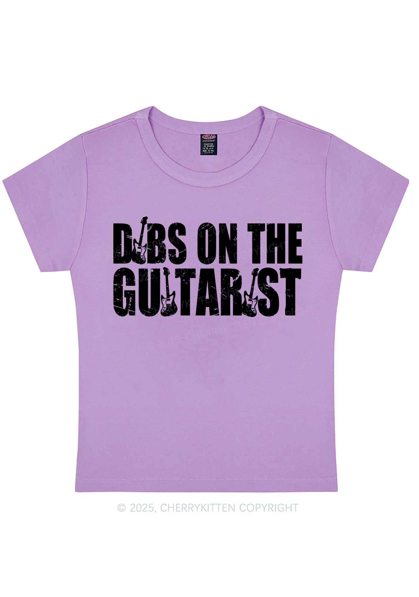 Dibs On The Guitarist Y2K Baby Tee Cherrykitten