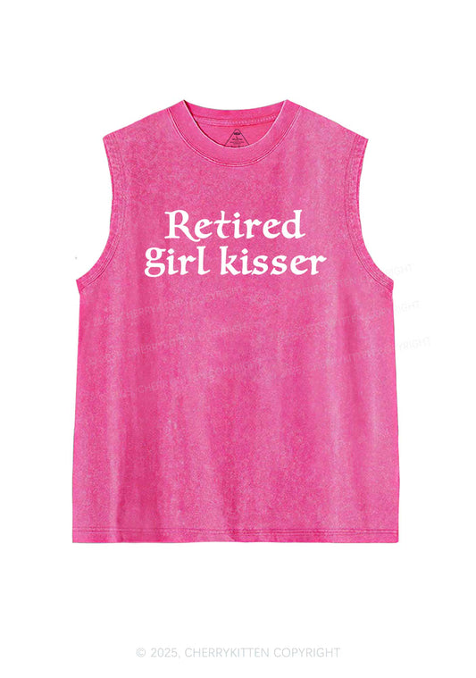 Retired Girl Kisser Pride Y2K Washed Muscle Tank Cherrykitten