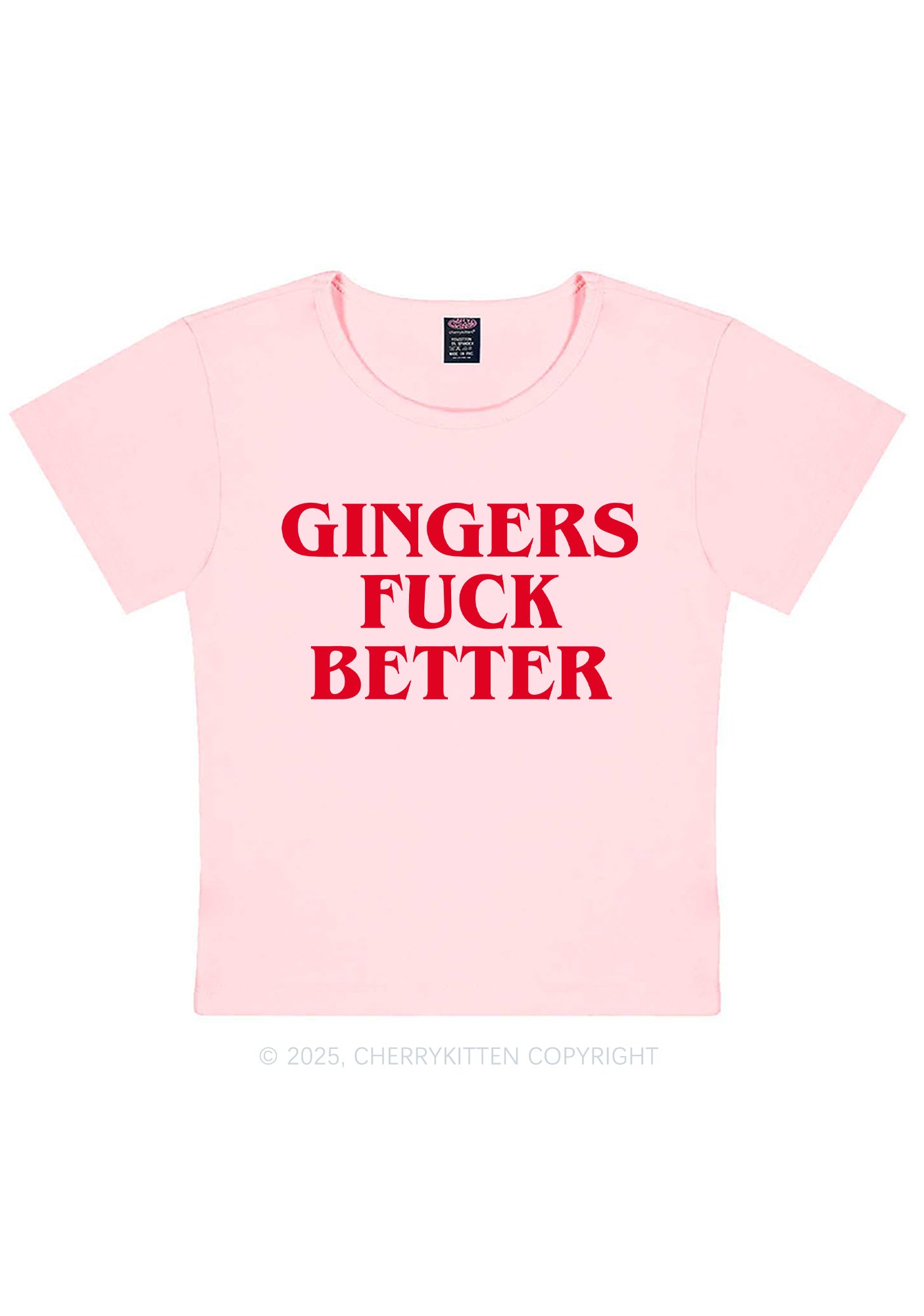 Gingers Fxxk Better Y2K Baby Tee Cherrykitten