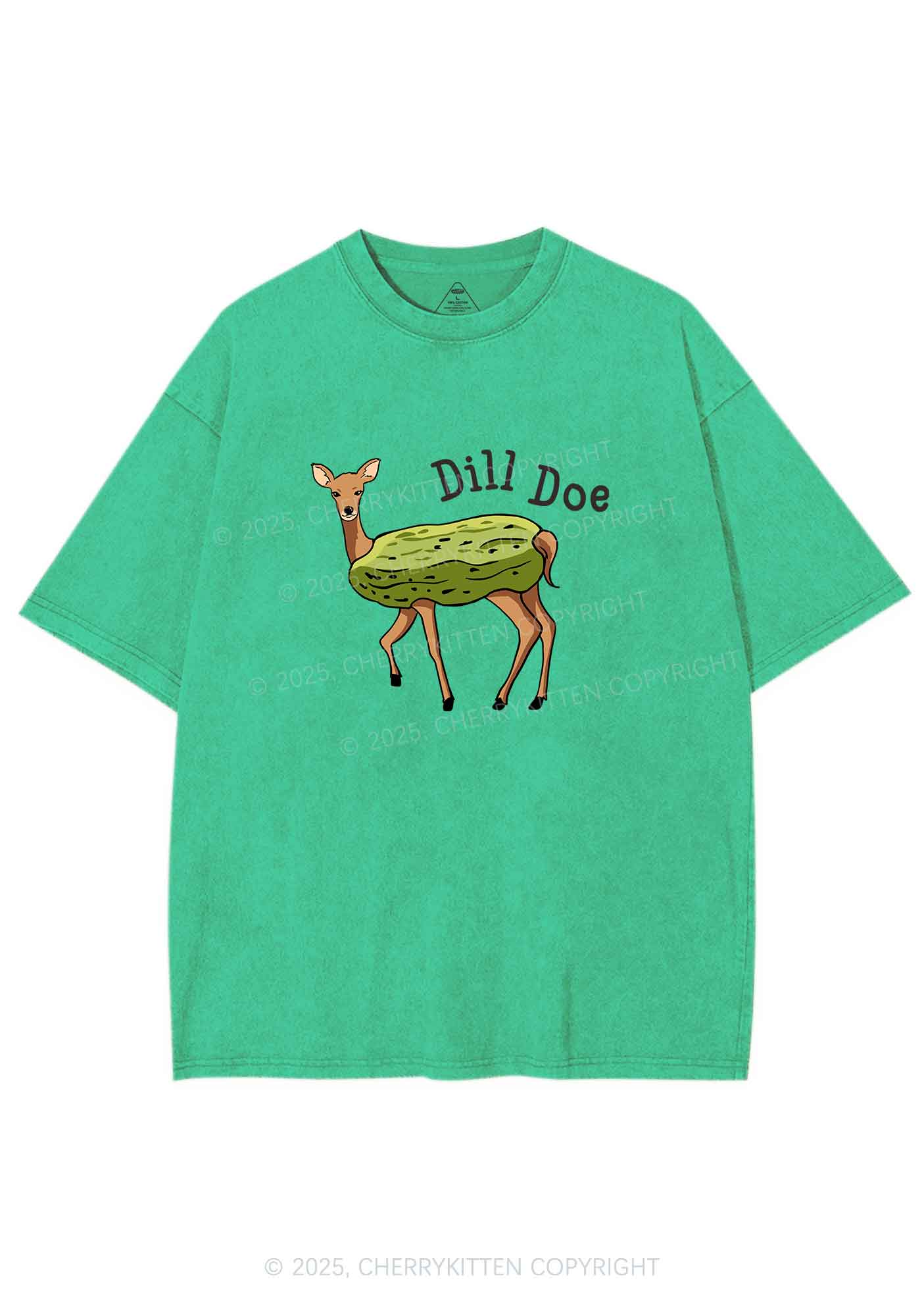 Dill Doe Y2K Shirts Washed Tee Cherrykitten