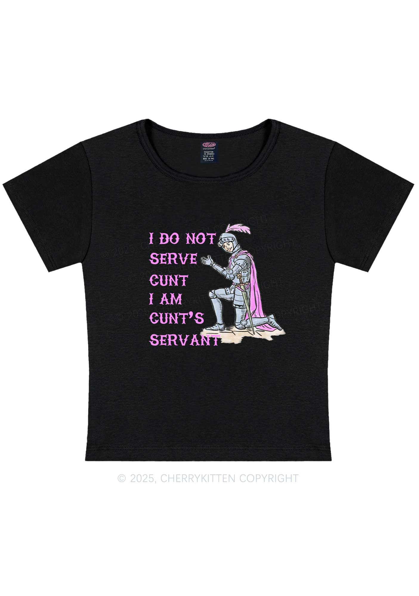 I Am Cxxt Servant Y2K Baby Tee Cherrykitten