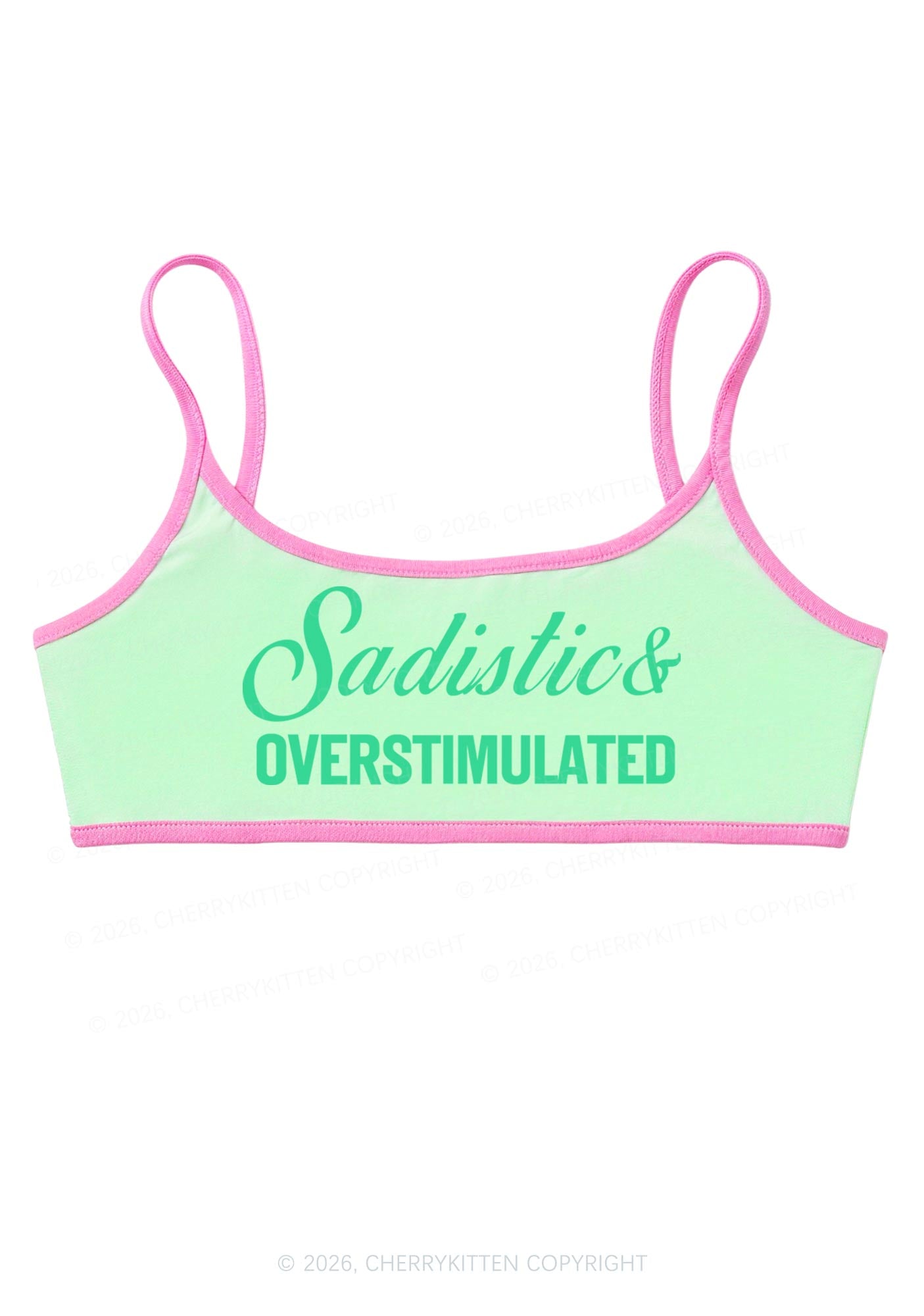 Sadistic Overstimulated Y2K Super Crop Cami Cherrykitten