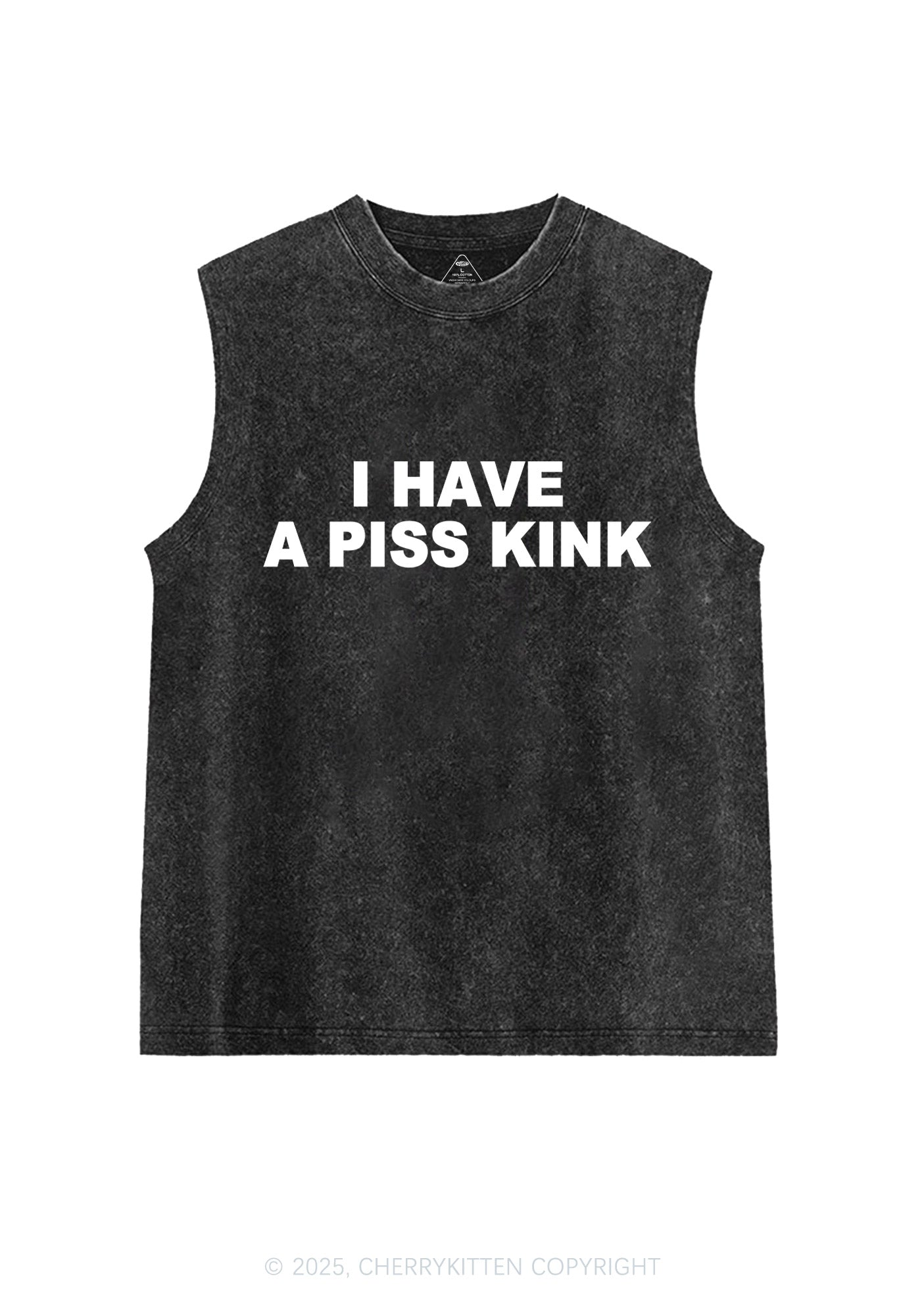Piss Kink Y2K Washed Muscle Tank Cherrykitten