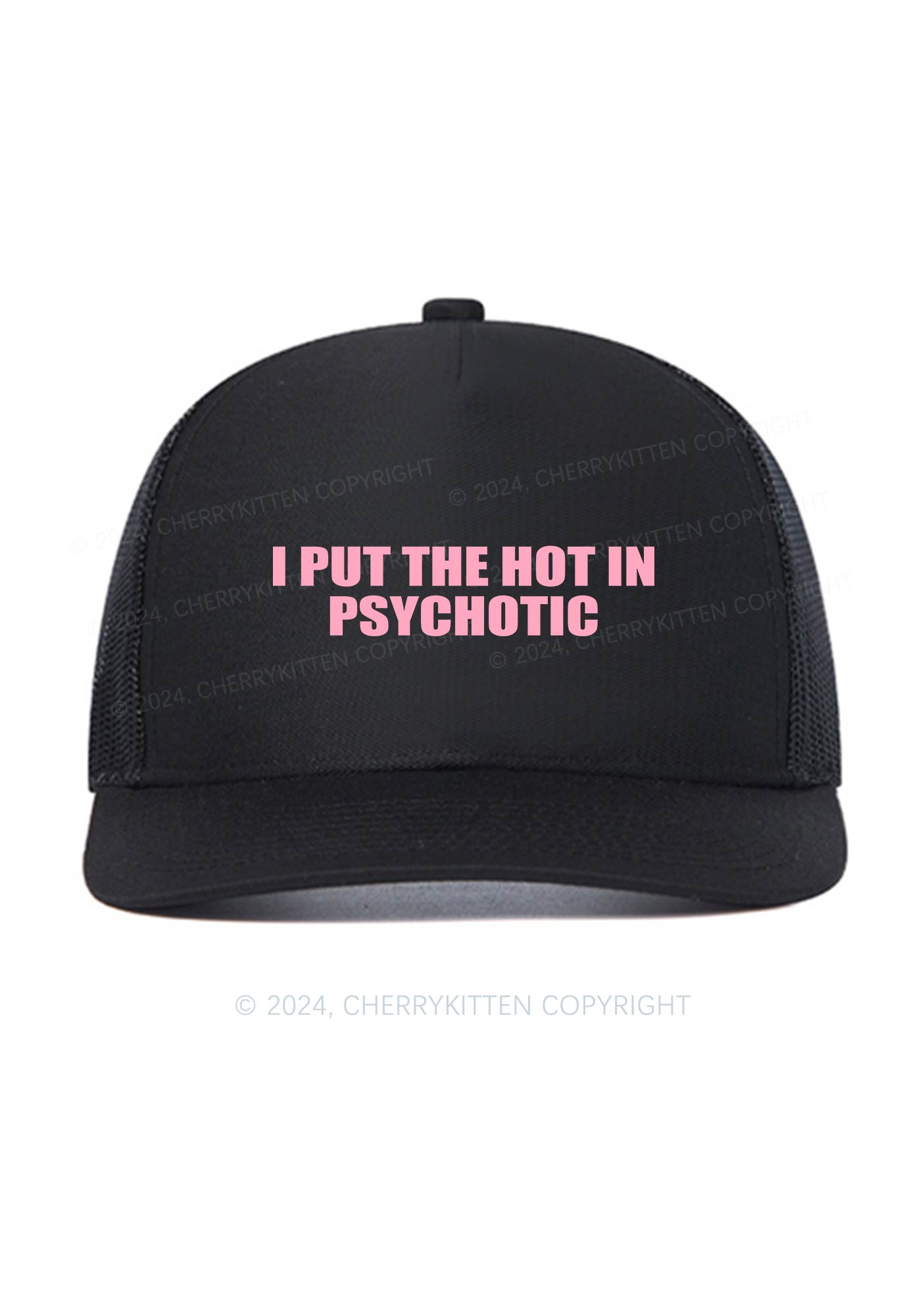 I Put The Hot In Psychotic Y2K Trucker Mesh Hat Cherrykitten