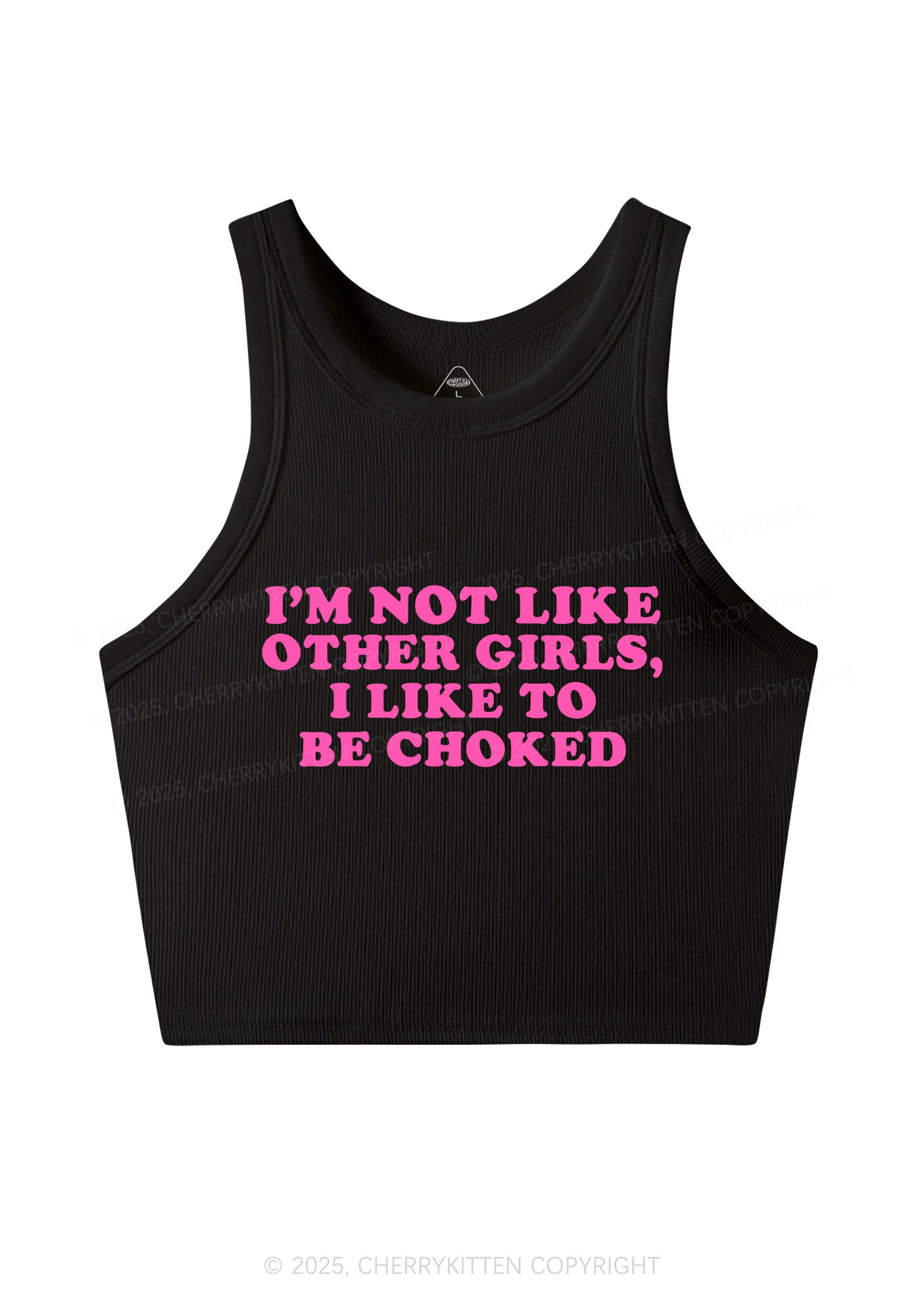 I Like To Be Choked Y2K Crop Tank Top Cherrykitten