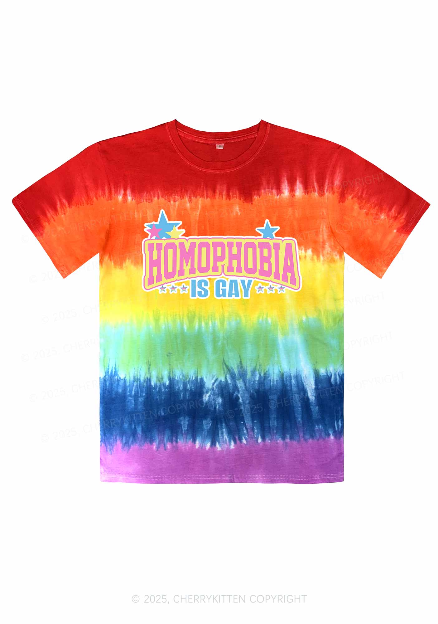 Homophobia Is Gay Pride Y2K Tie Dye Shirts Cherrykitten