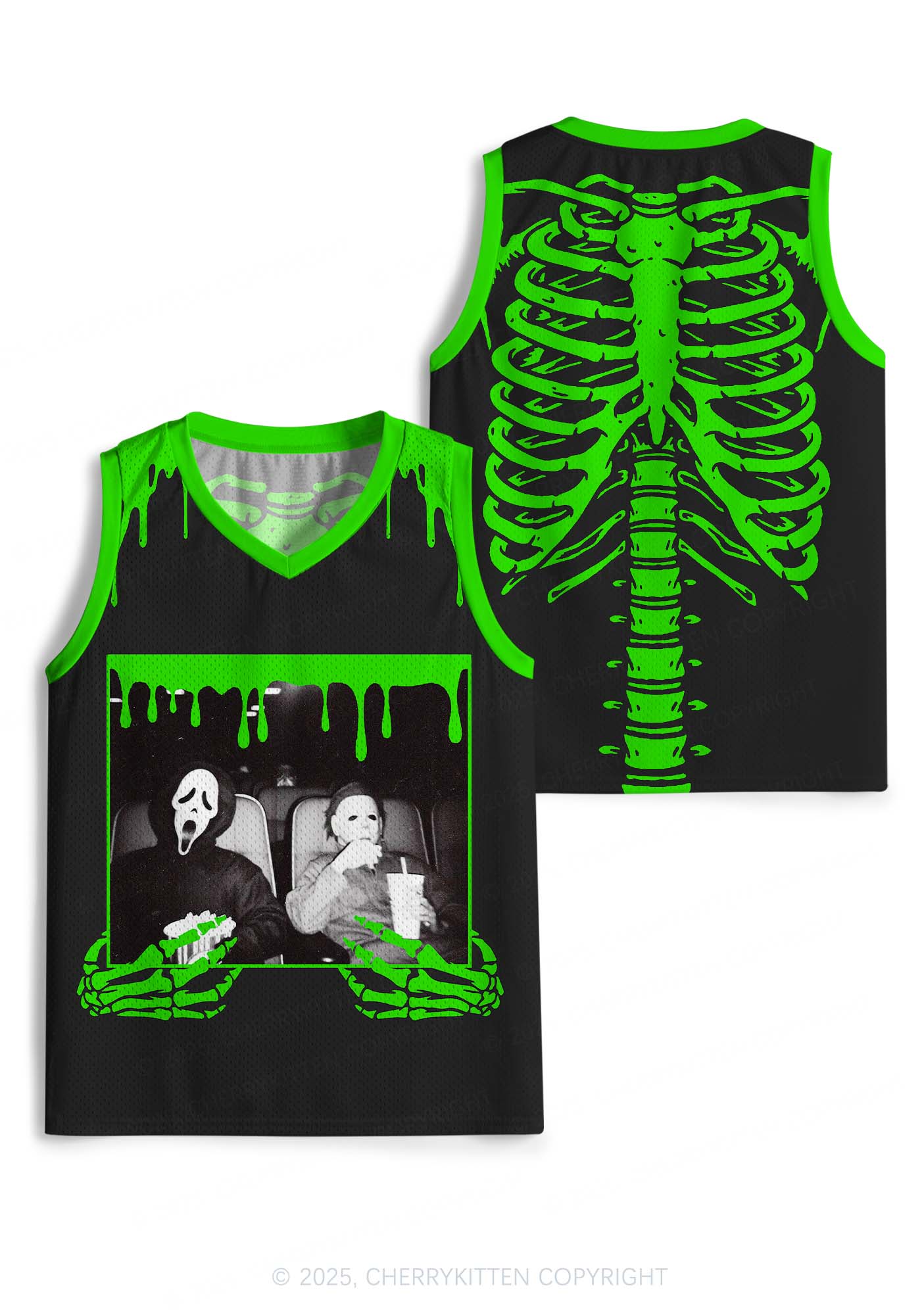 Halloween Watching Movie Y2K Sport Jersey Tank Cherrykitten