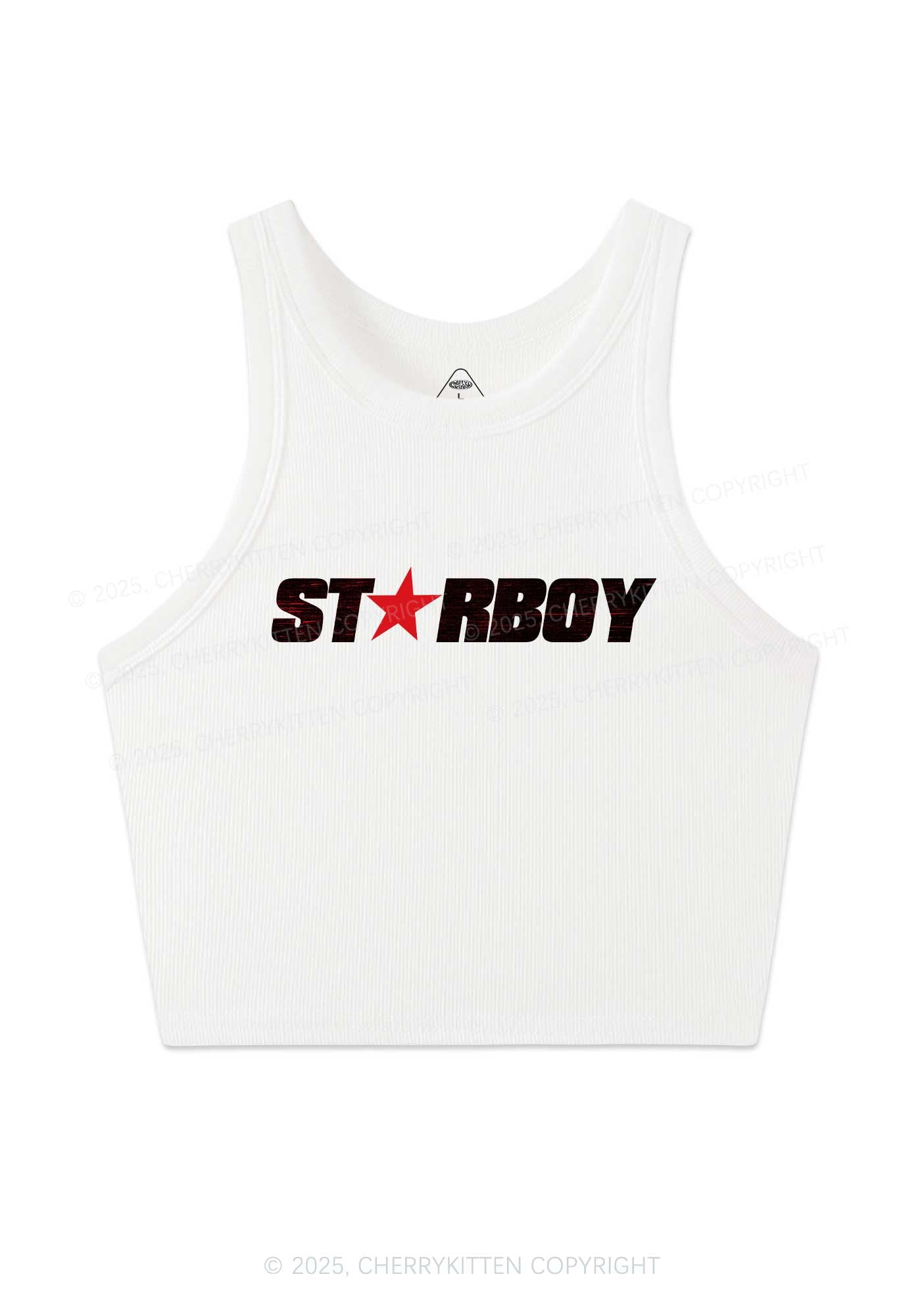 Red Starboy Y2K Crop Tank Top Cherrykitten