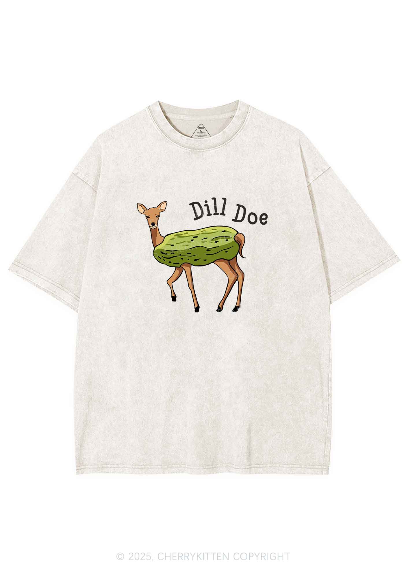 Dill Doe Y2K Shirts Washed Tee Cherrykitten
