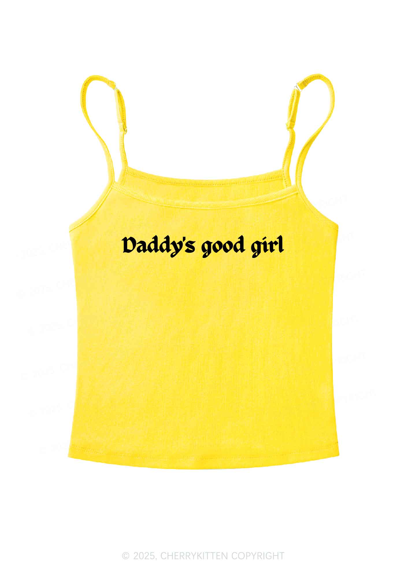 Daddys Good Girl Y2K Spaghetti Strap Cami Cherrykitten