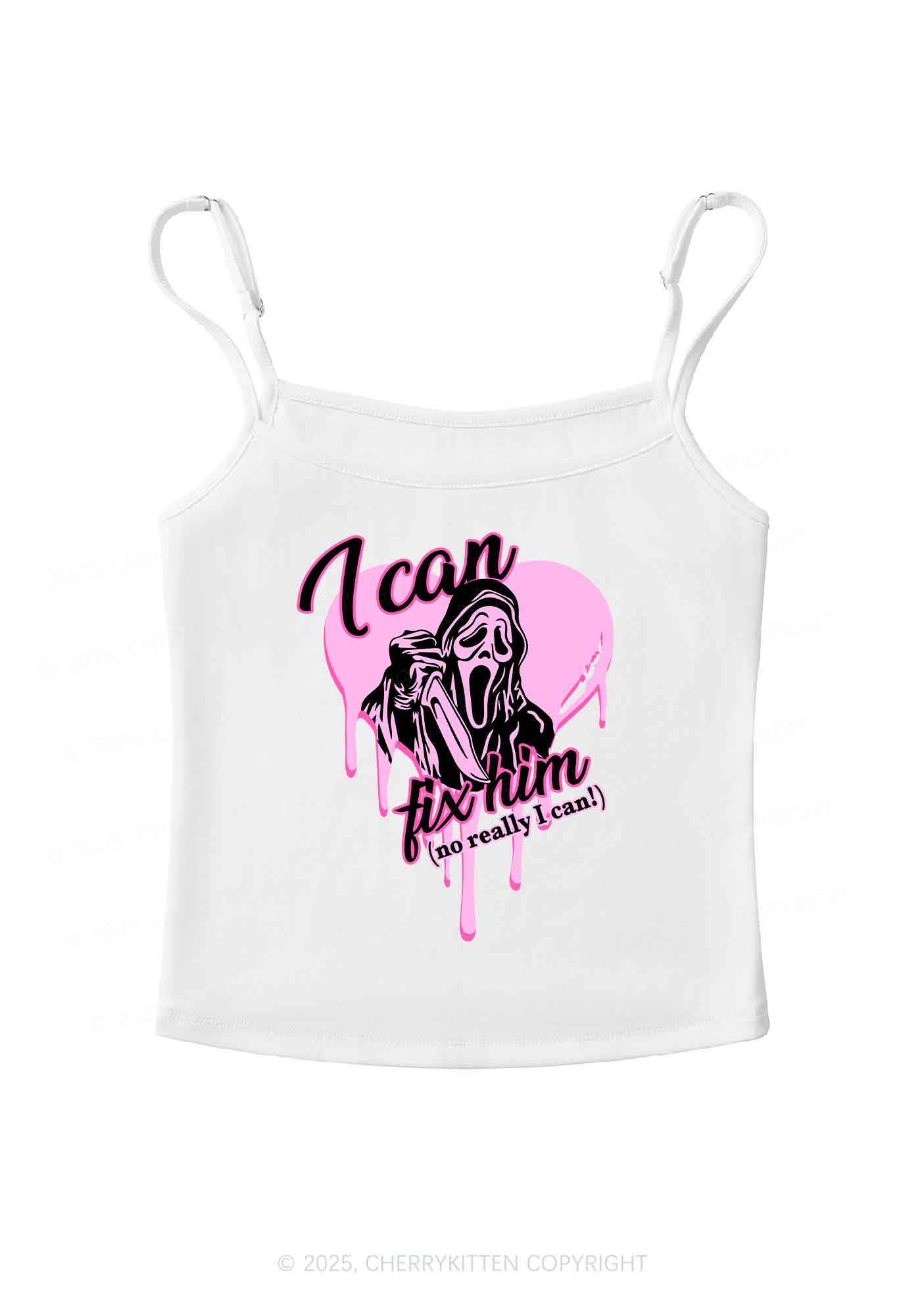 Halloween Ghost Fix Him Y2K Spaghetti Strap Cami Cherrykitten