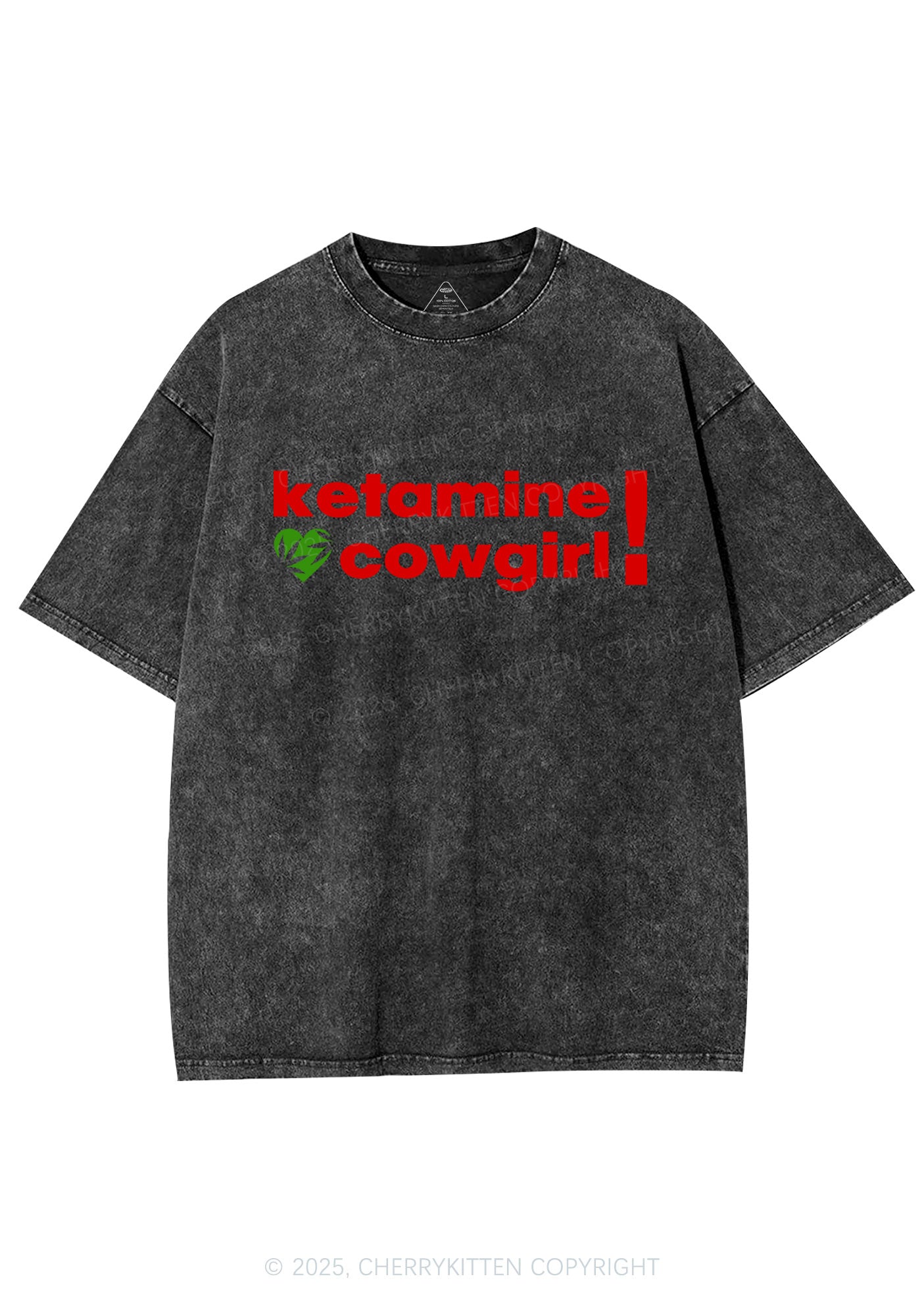 K Cowgirl Y2K Shirts Washed Tee Cherrykitten