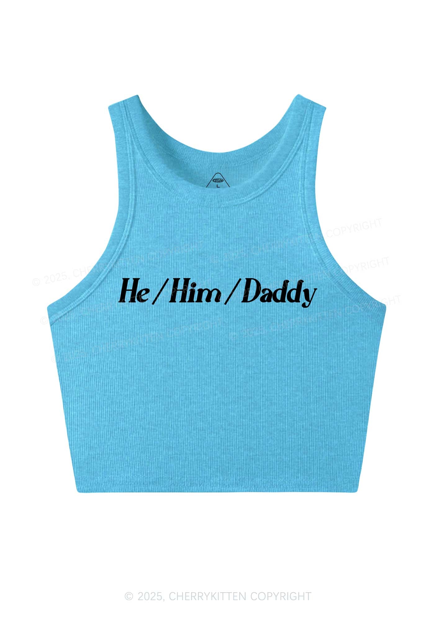 He Him Daddy Pride Y2K Crop Tank Top Cherrykitten