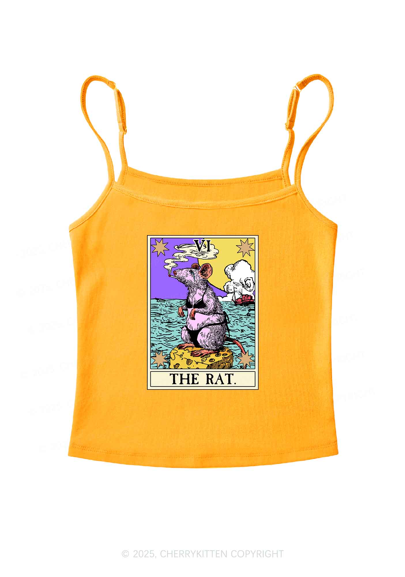 The Rat Smoking Y2K Spaghetti Strap Cami Cherrykitten