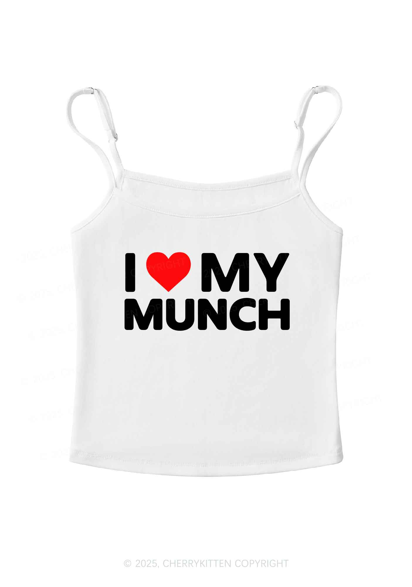 I Love My Munch Y2K Spaghetti Strap Cami Cherrykitten