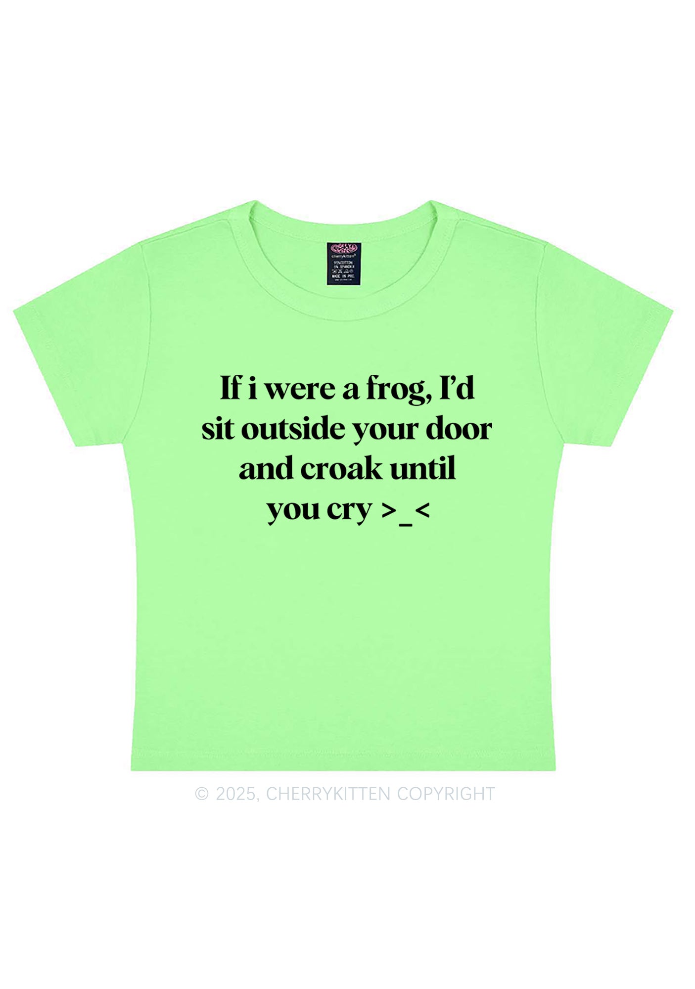 Frog Croak Y2K Baby Tee Cherrykitten