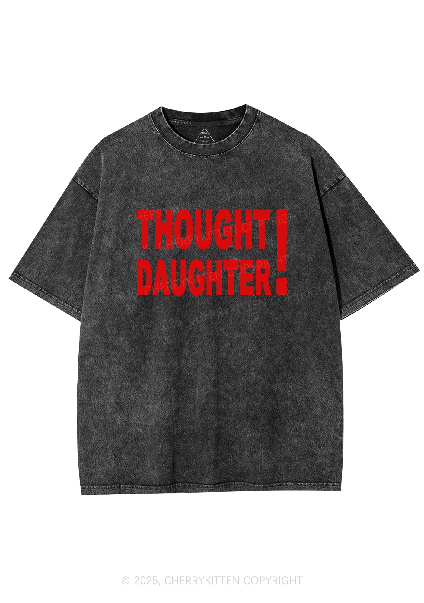 Thought Daughter Y2K Shirts Washed Tee Cherrykitten