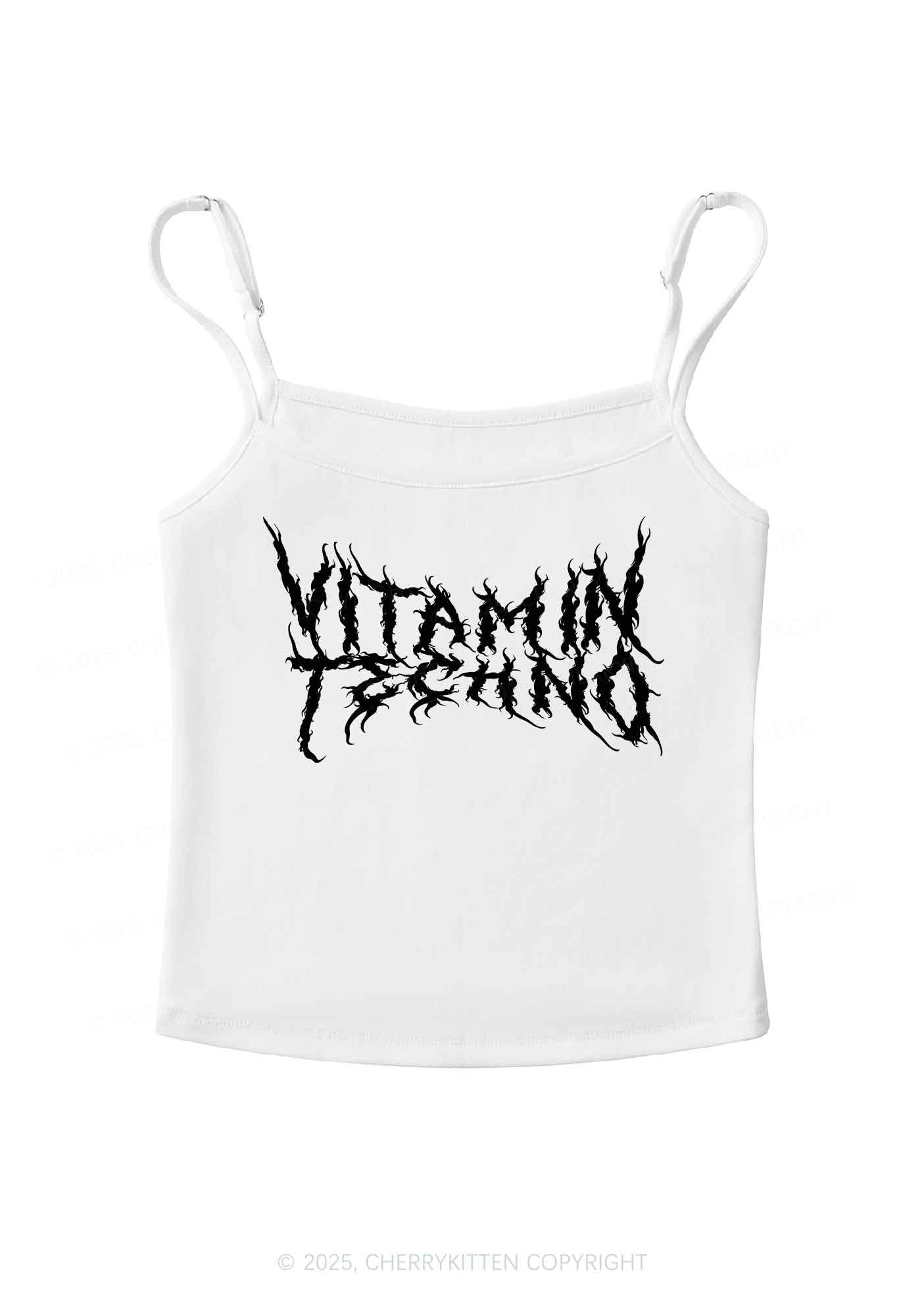Vitamin Techno Y2K Spaghetti Strap Cami Cherrykitten
