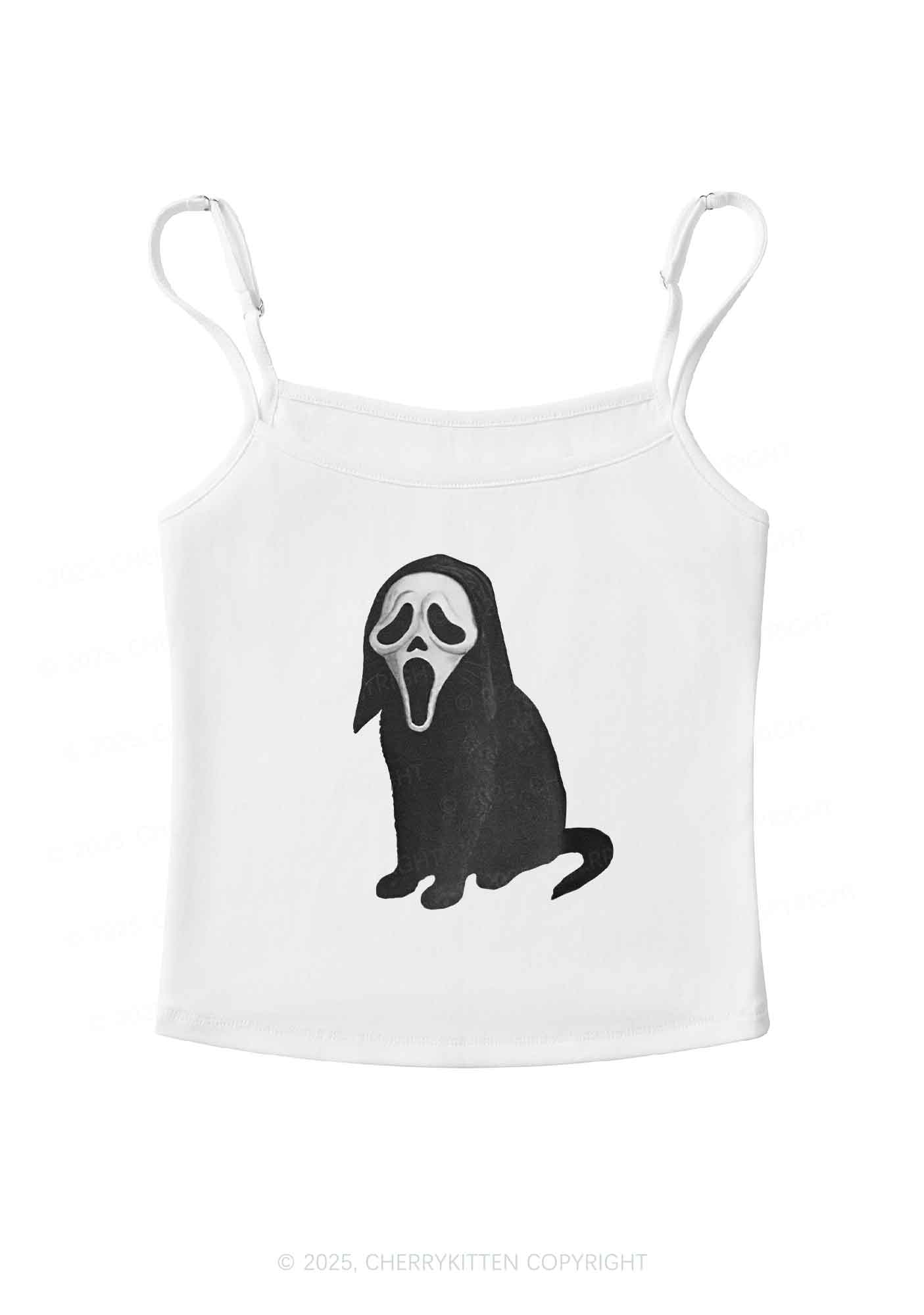 Halloween Ghostcat Y2K Spaghetti Strap Cami Cherrykitten