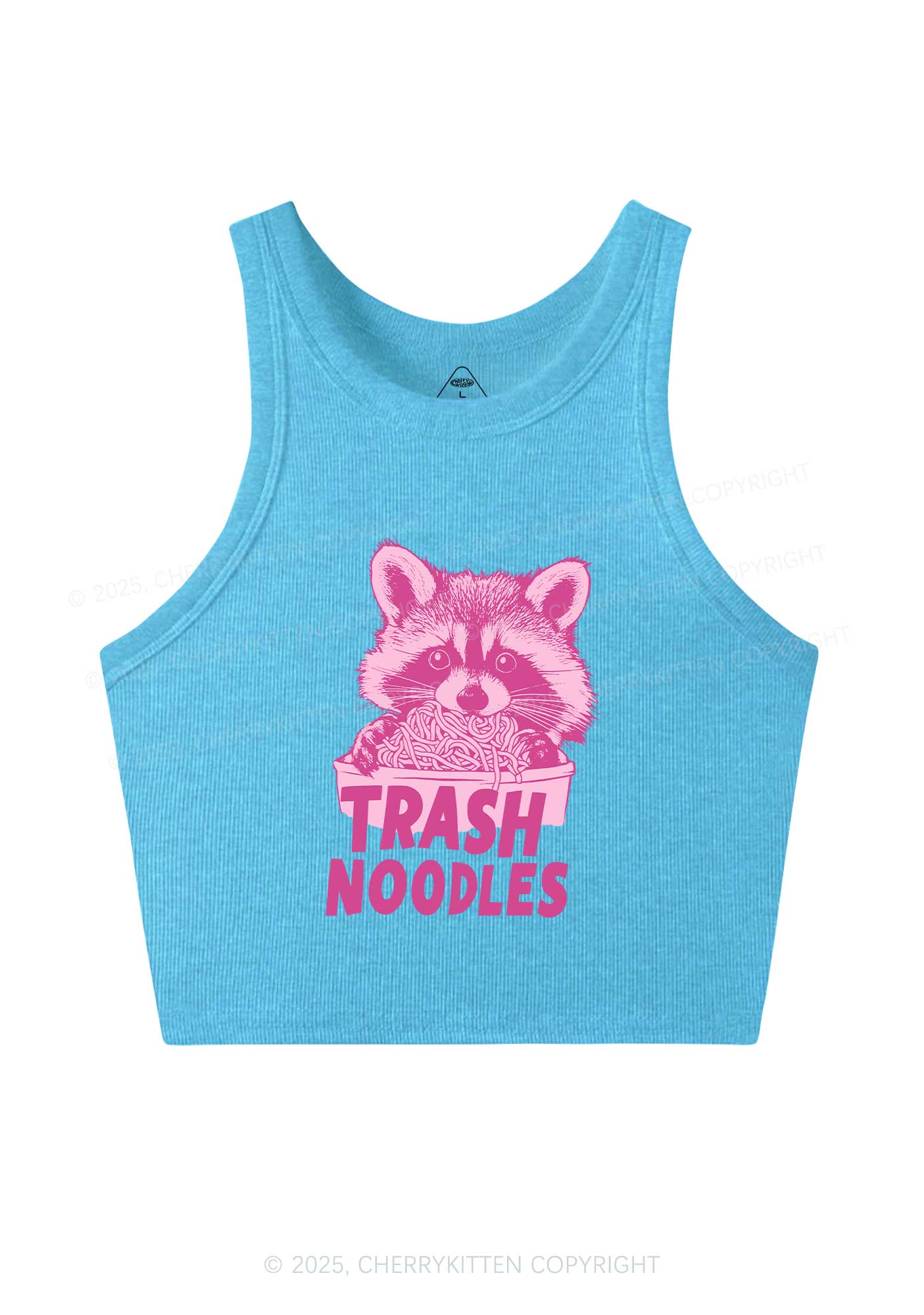 Raccoon Trash Noodles Y2K Crop Tank Top Cherrykitten