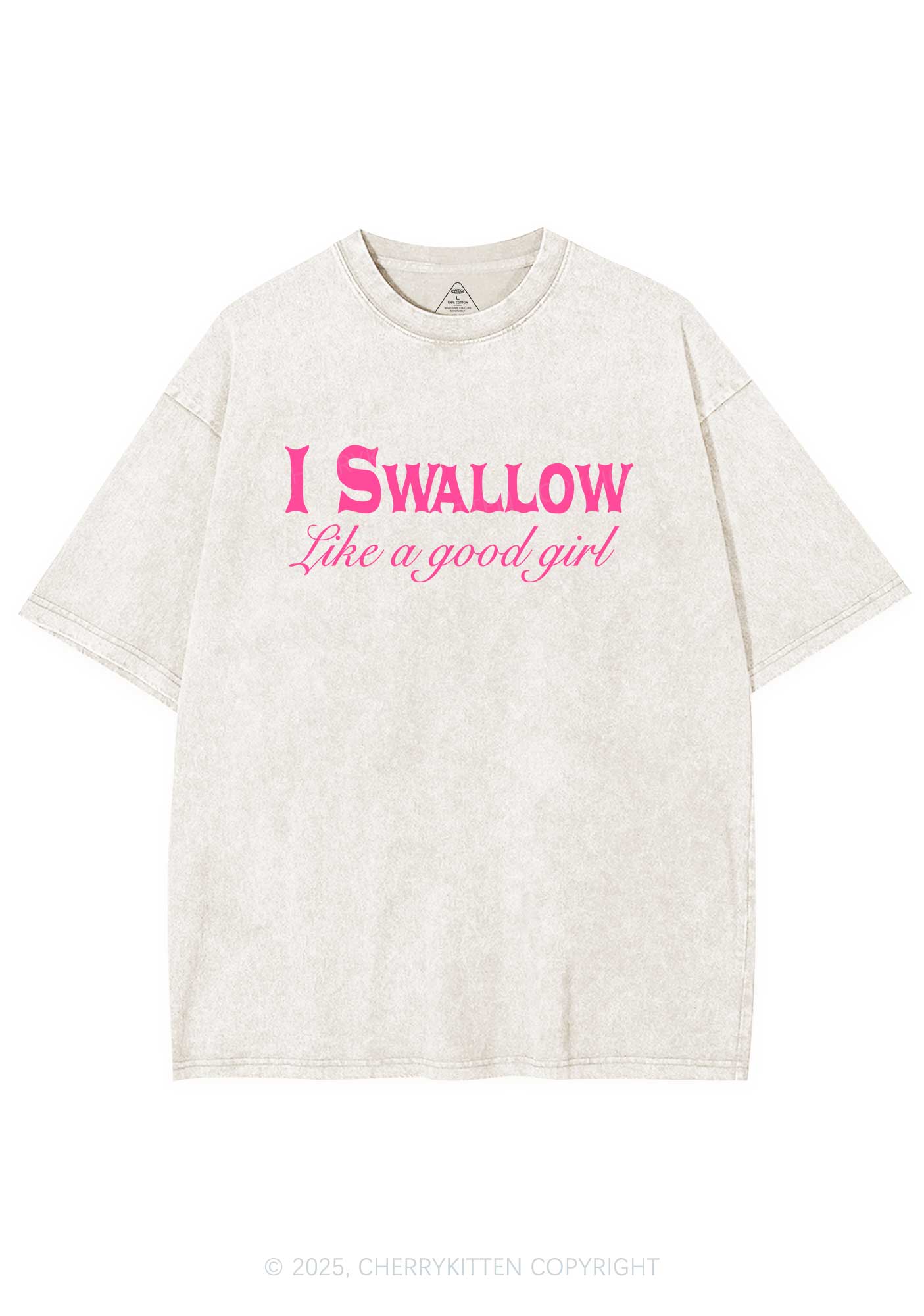 Swallow Like Good Gril Y2K Shirts Washed Tee Cherrykitten