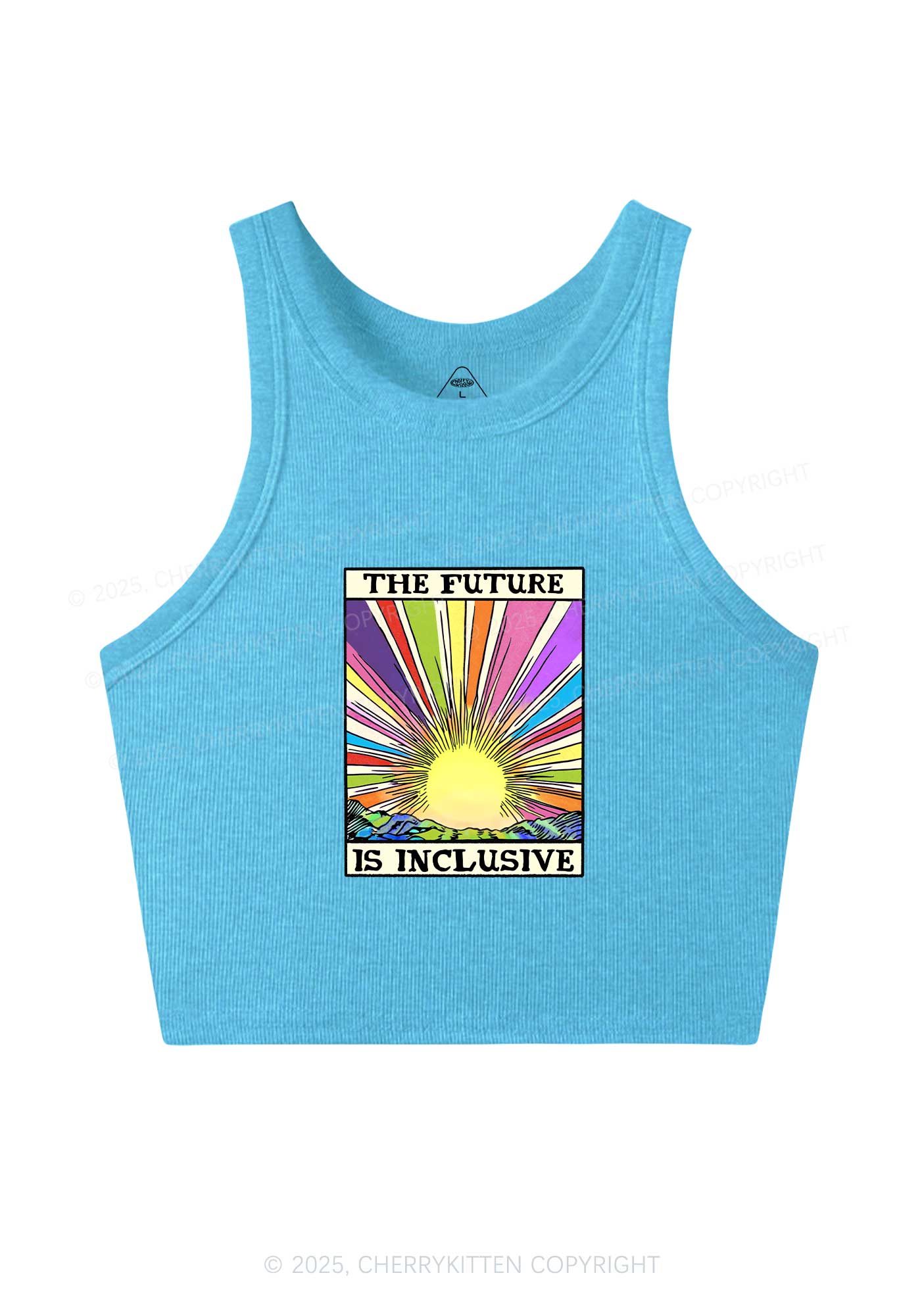 The Future Is Inclusive Pride Y2K Crop Tank Top Cherrykitten