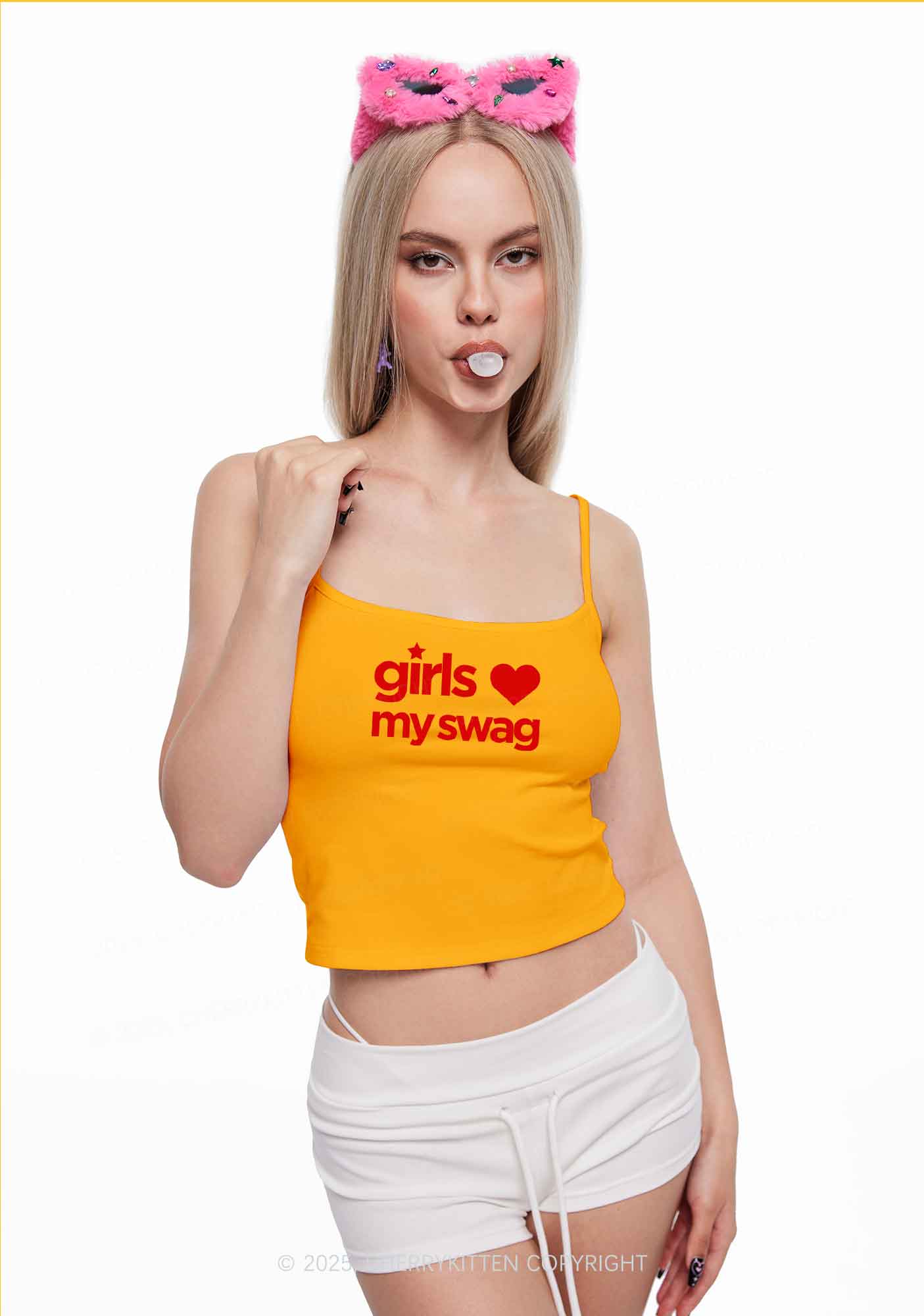 Girls Love My Swag Pride Y2K Spaghetti Strap Cami Cherrykitten