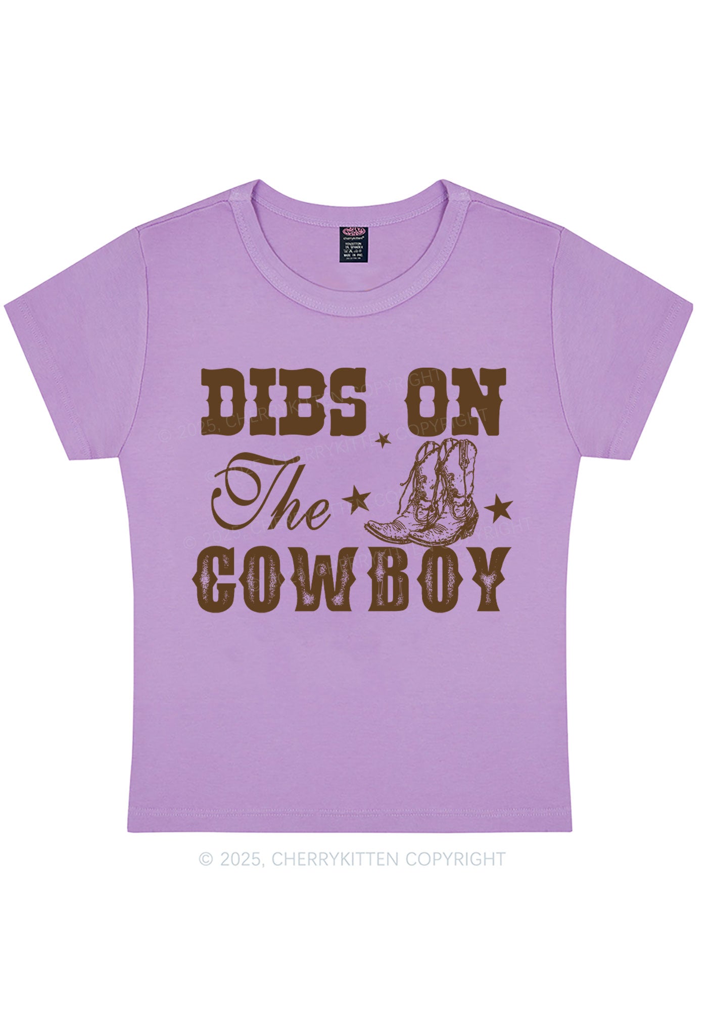 Dibs On The Cowboy Y2K Baby Tee Cherrykitten