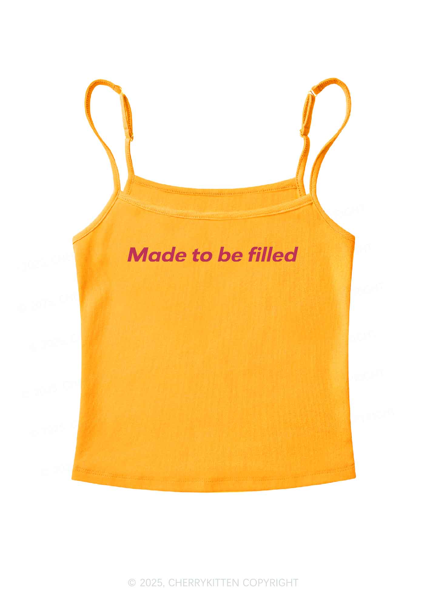 Made To Be Filled Y2K Spaghetti Strap Cami Cherrykitten