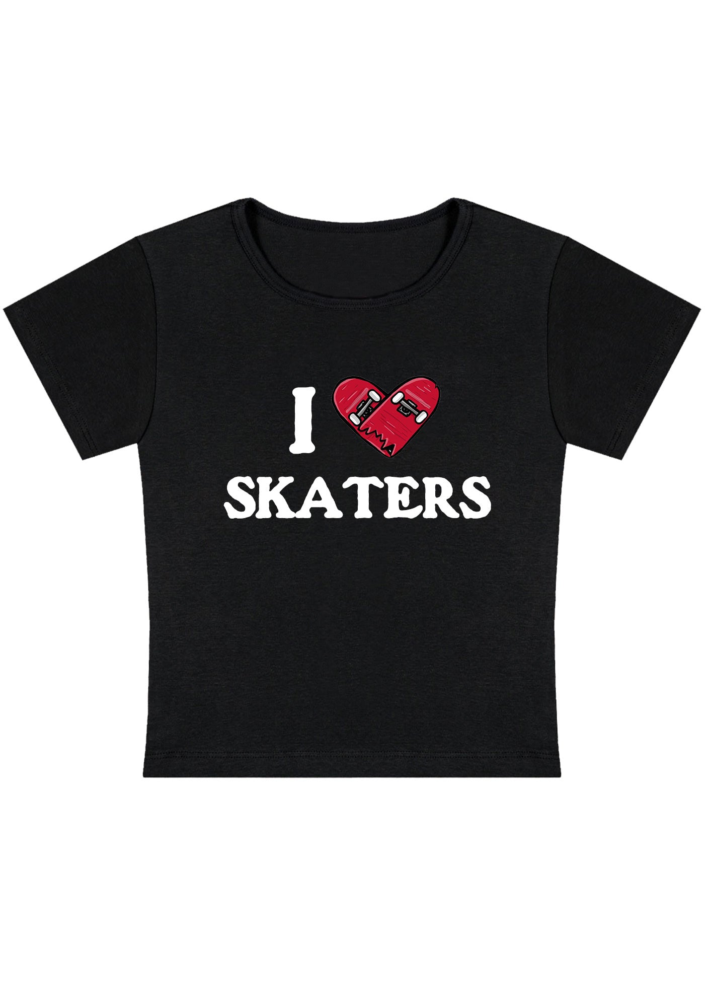 I Love Skaters Y2K Baby Tee