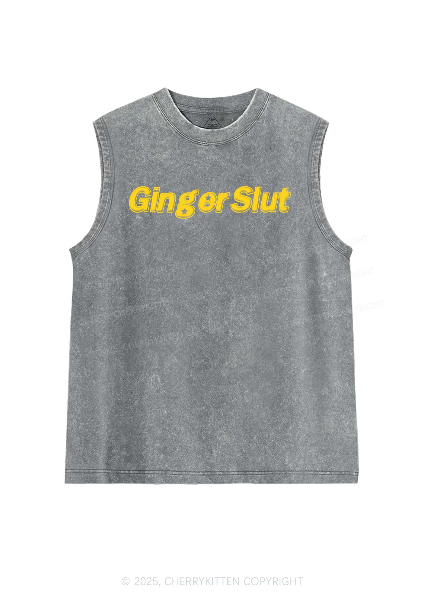Ginger Slxt Y2K Washed Muscle Tank Cherrykitten