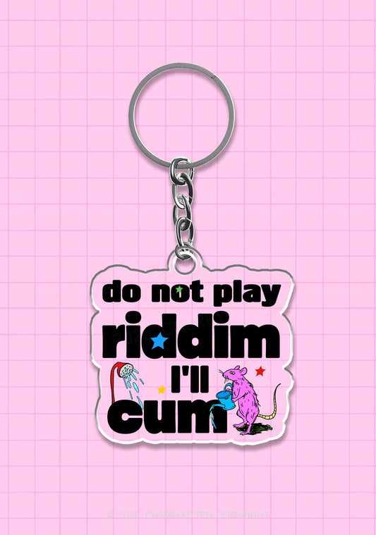 Do Not Play Riddim 1Pc Y2K Keychain Cherrykitten