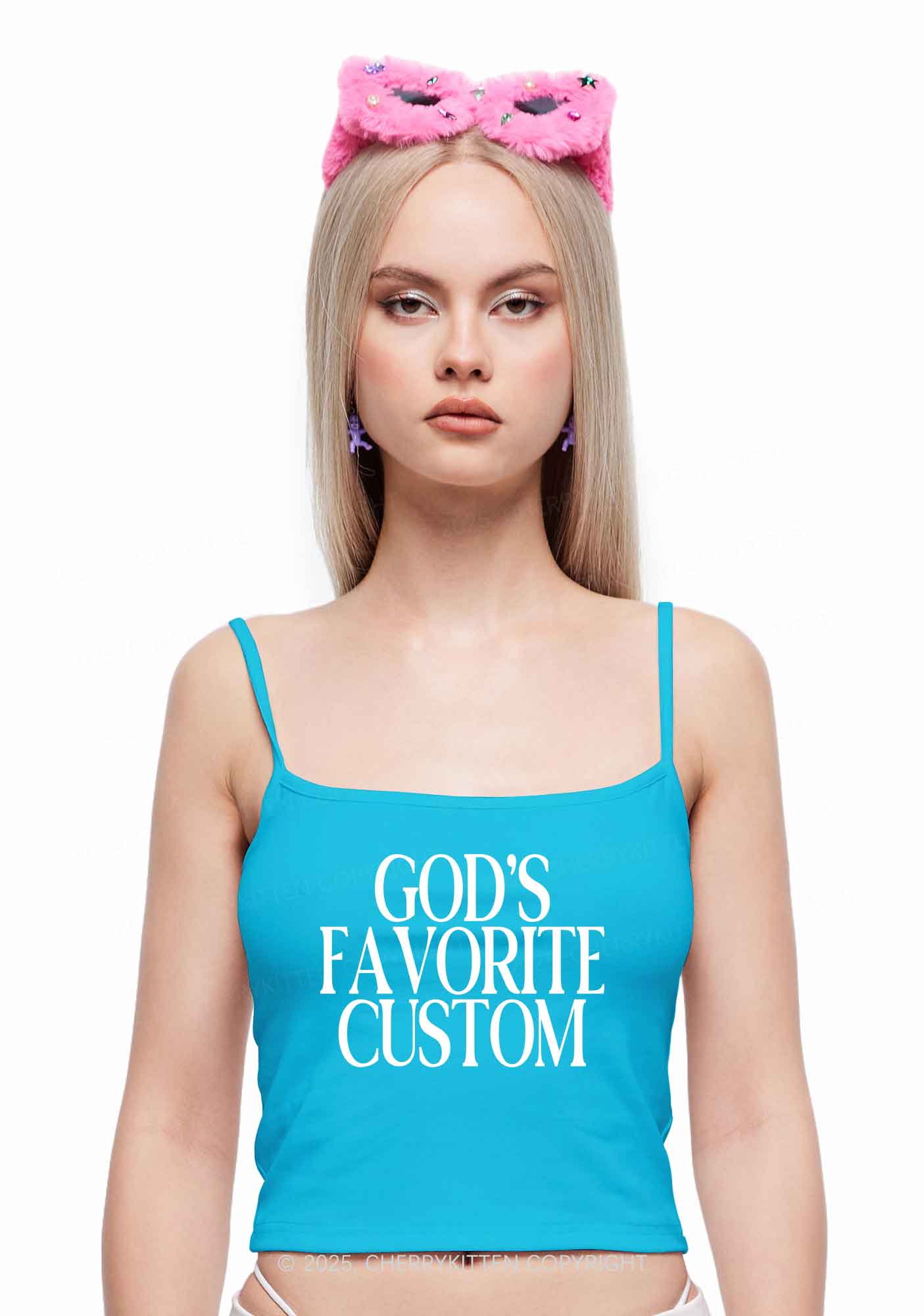 Gods Favorite Custom Y2K Spaghetti Strap Cami Cherrykitten